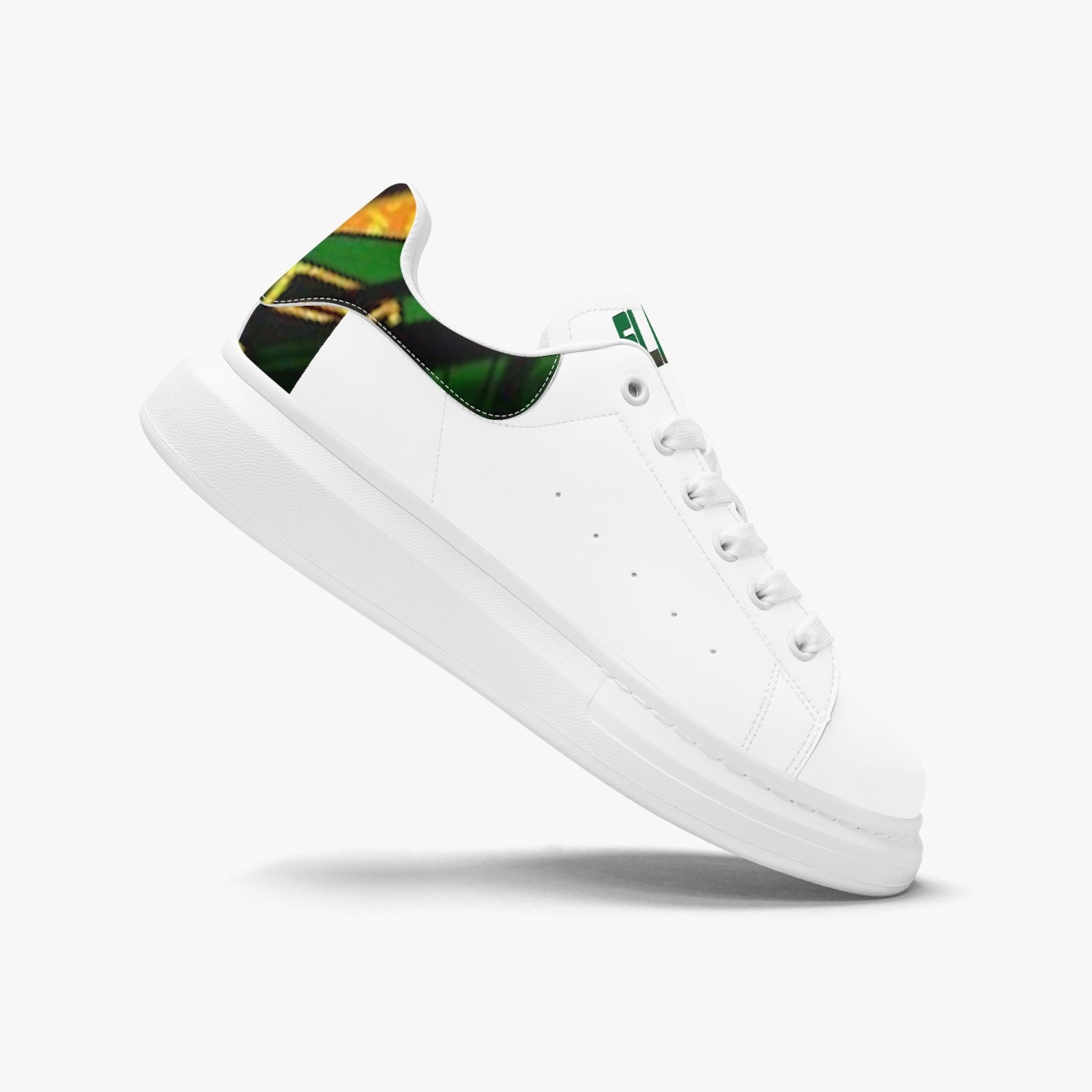 FZ Unisex Leather Oversized African Print Sneakers - FZwear