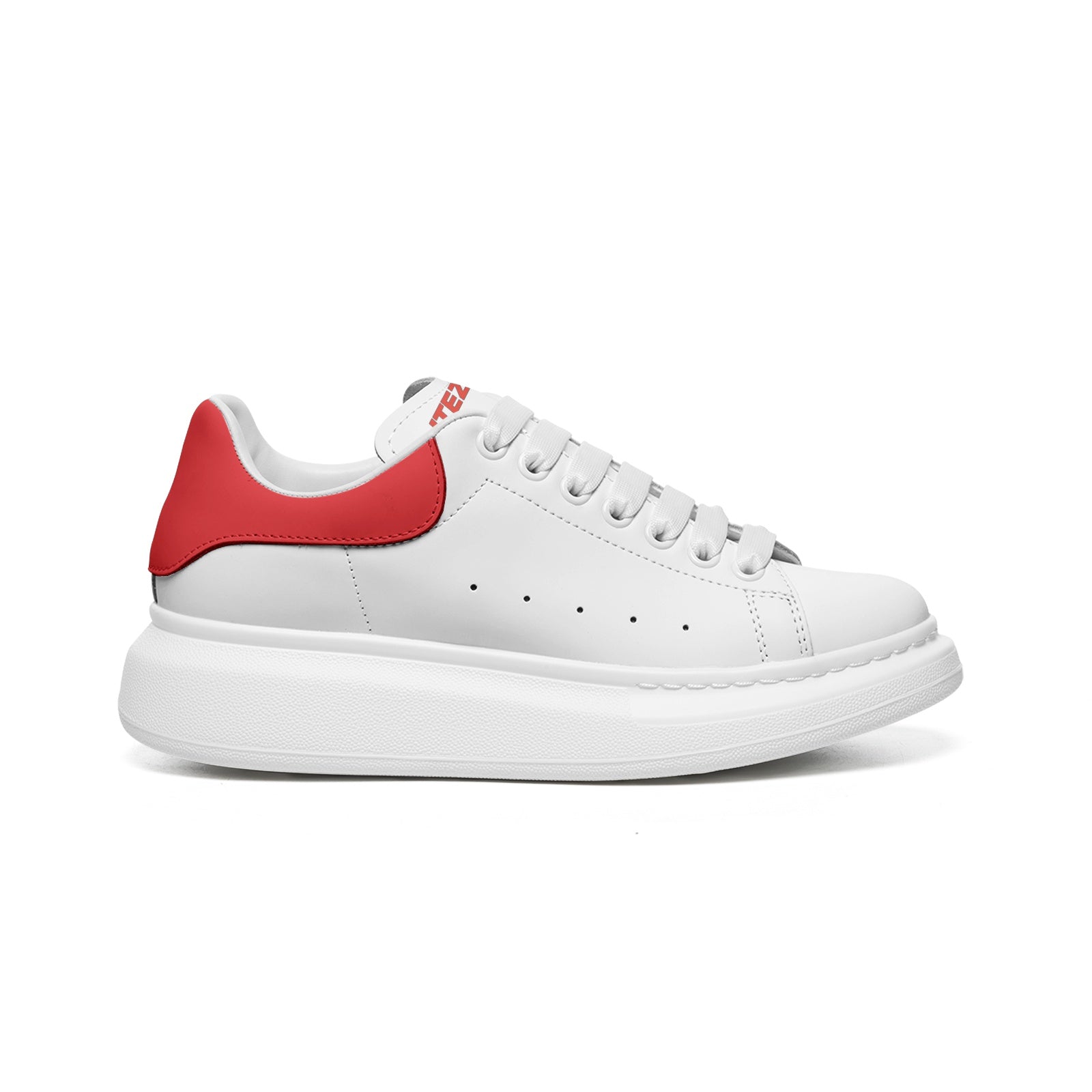 FZ Unisex Non Slip Lace Up Faux Leather Sneakers