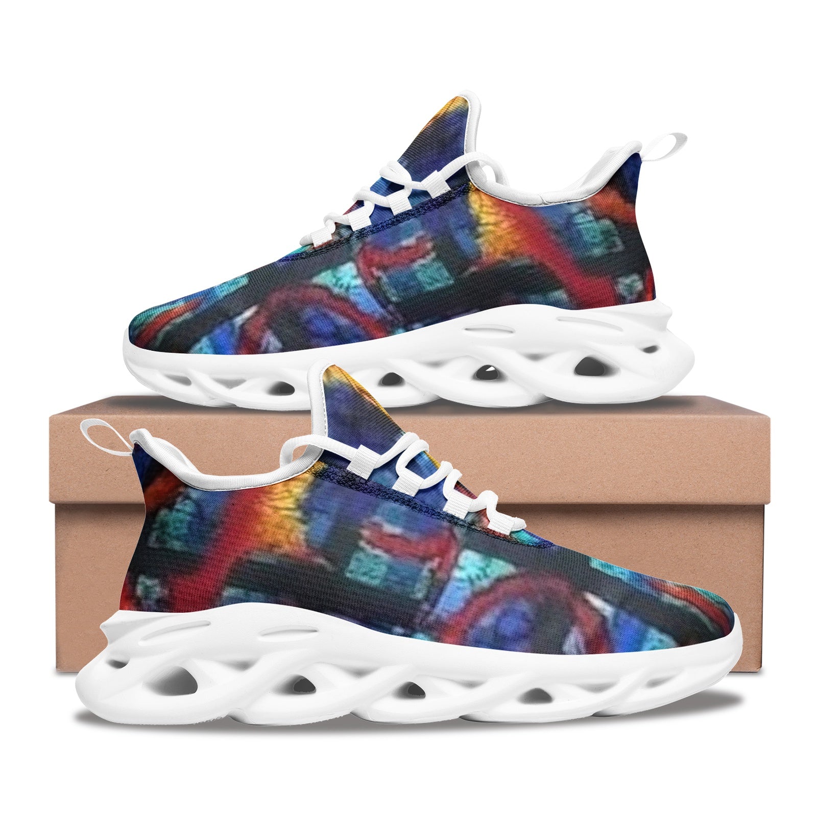 FZ African Print Unisex Bounce Mesh Knit Sneakers - FZwear
