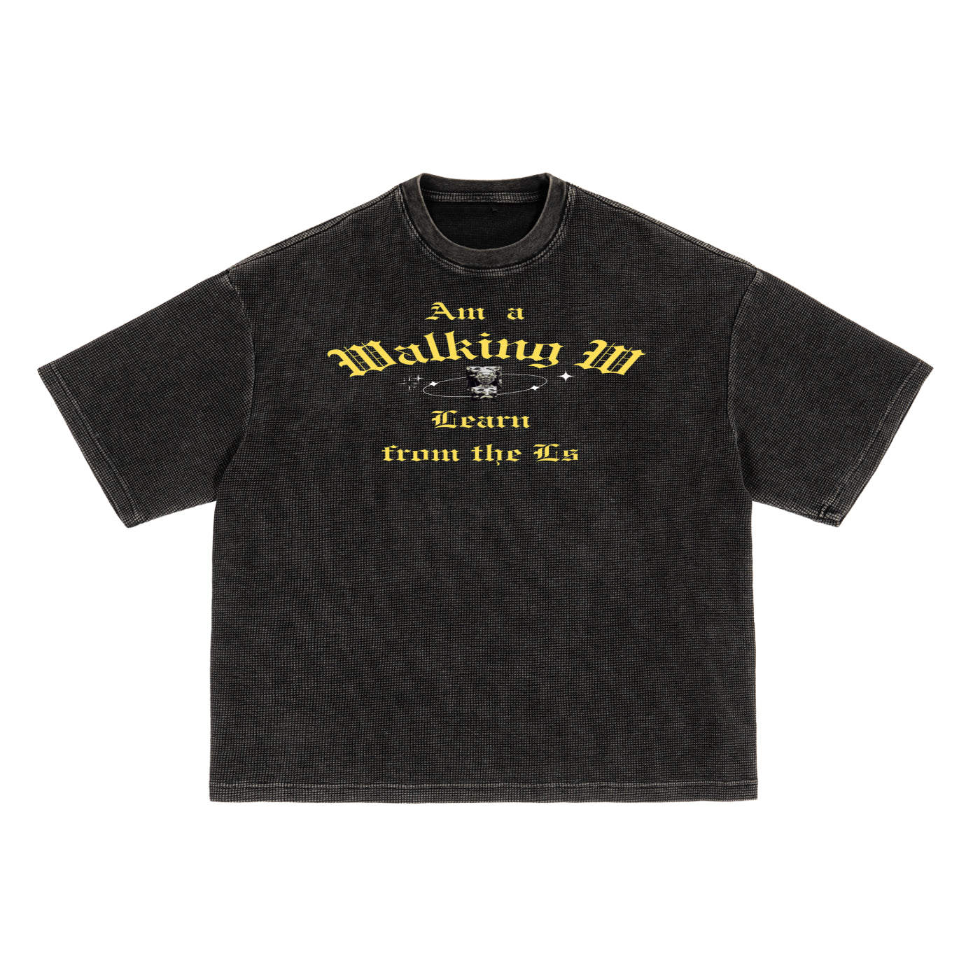 FZ Unisex Waffle-Texture Washed Boxy Tee