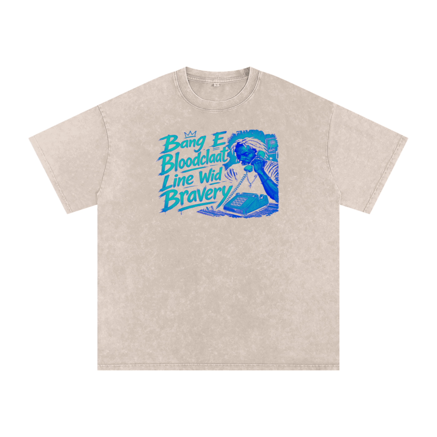 FZ Unisex Snow Washed Oversized Bang Cotton Tee