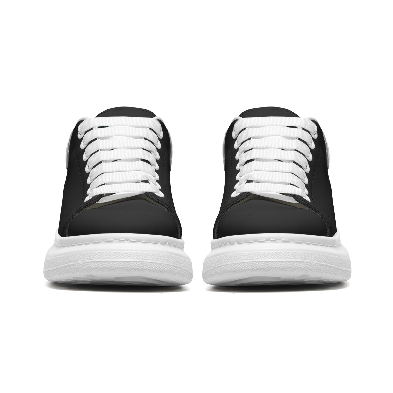 FZ Unisex Non Slip Lace Up Faux Leather Sneakers