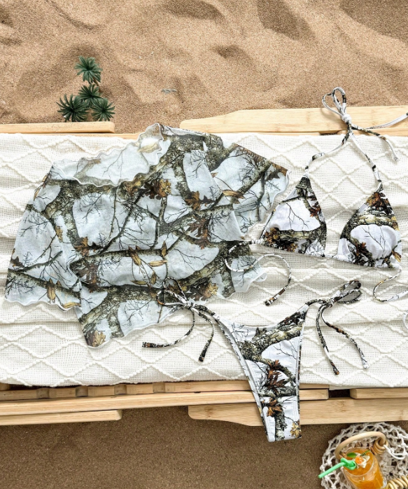 White and Green Tie-Dye