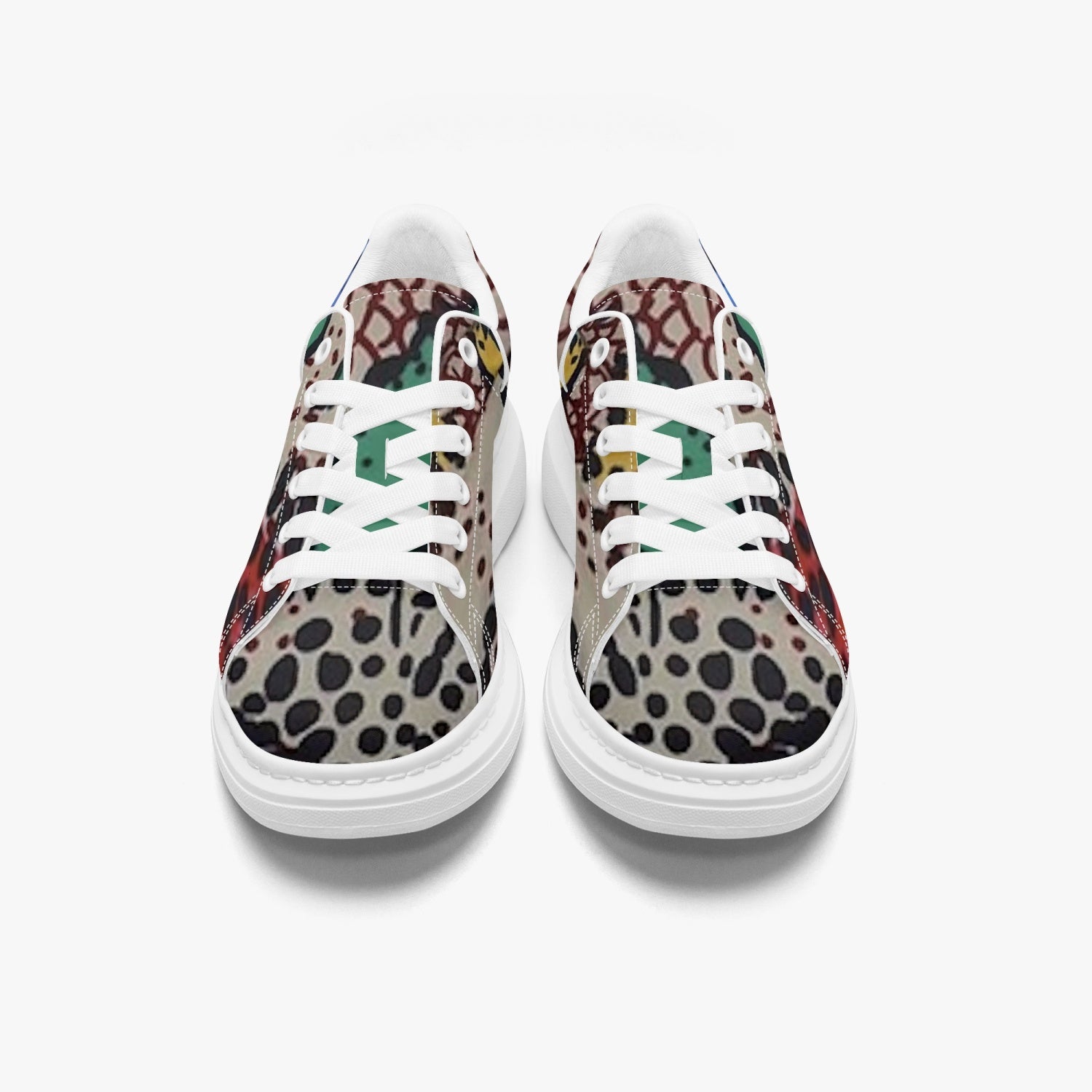 FZ Safari Print Leather Oversized Sneakers - FZwear
