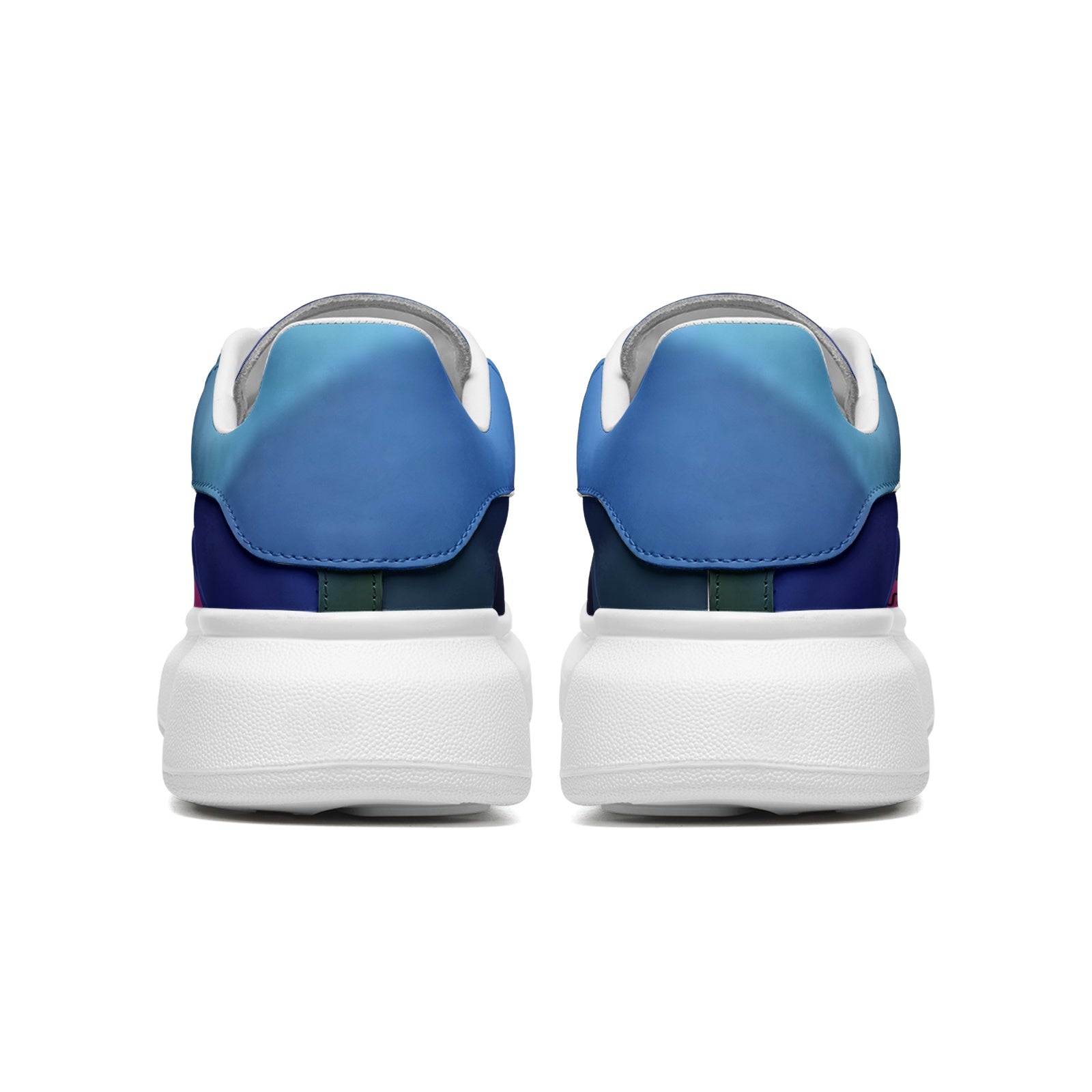 FZ Unisex Non Slip Lace Up Faux Leather Sneakers