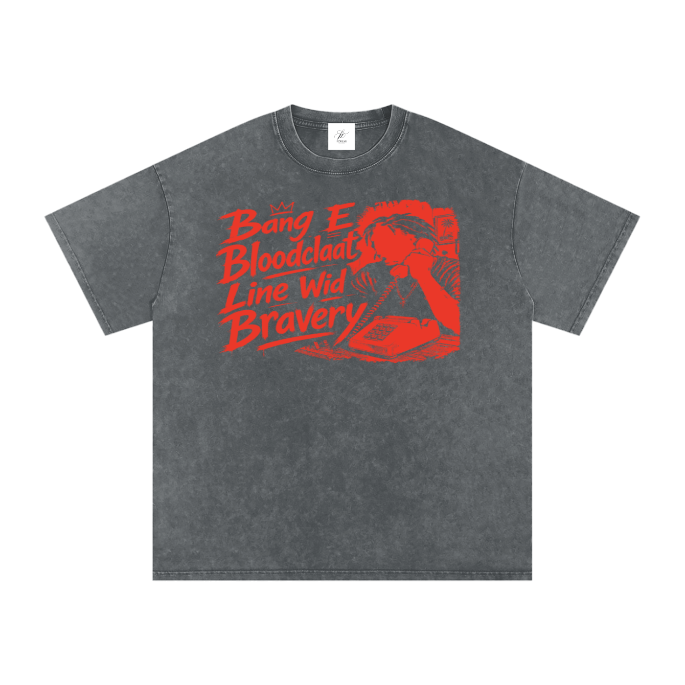 FZ Unisex Snow Washed Oversized Banga Cotton Tee