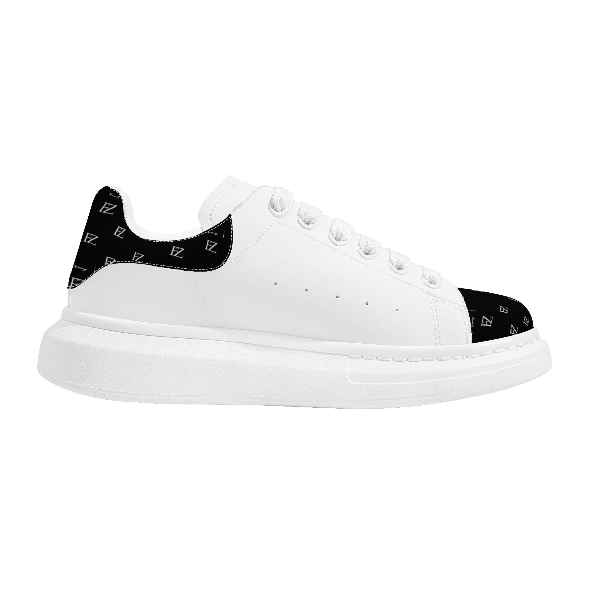 FZ Women's White Tongue Low Top Chunky Shoes - FZwear