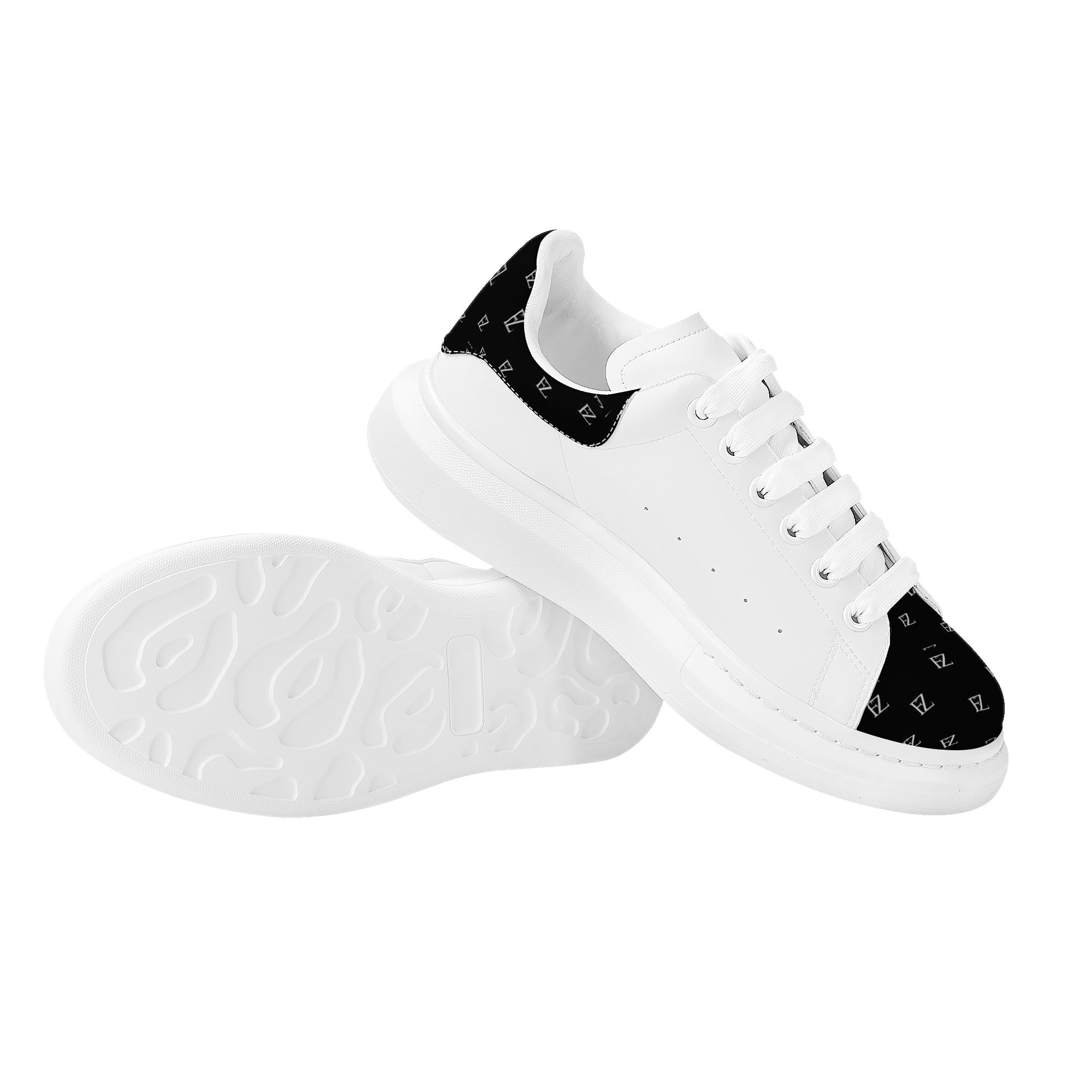 FZ Women's White Tongue Low Top Chunky Shoes - FZwear