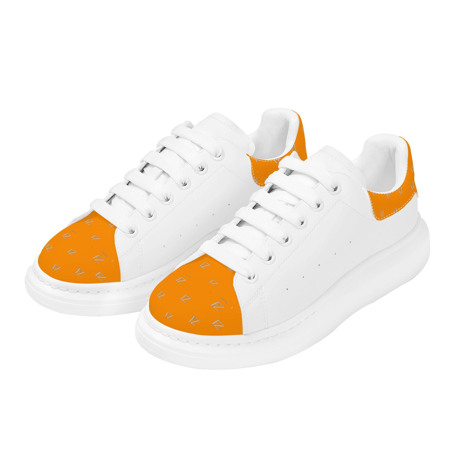 FZ Women's White Tongue Low Top Chunky Shoes - FZwear