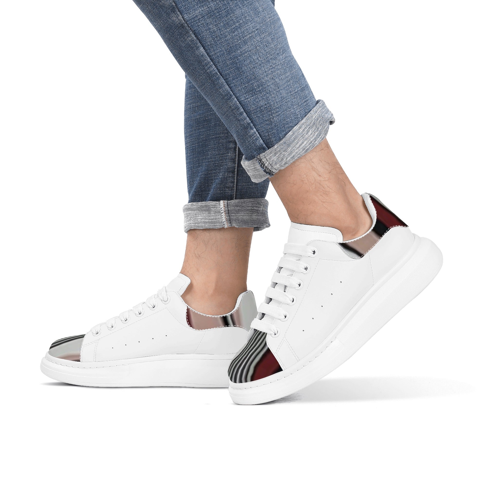 FZ Men's White Tongue Chunky Shoes - FZwear