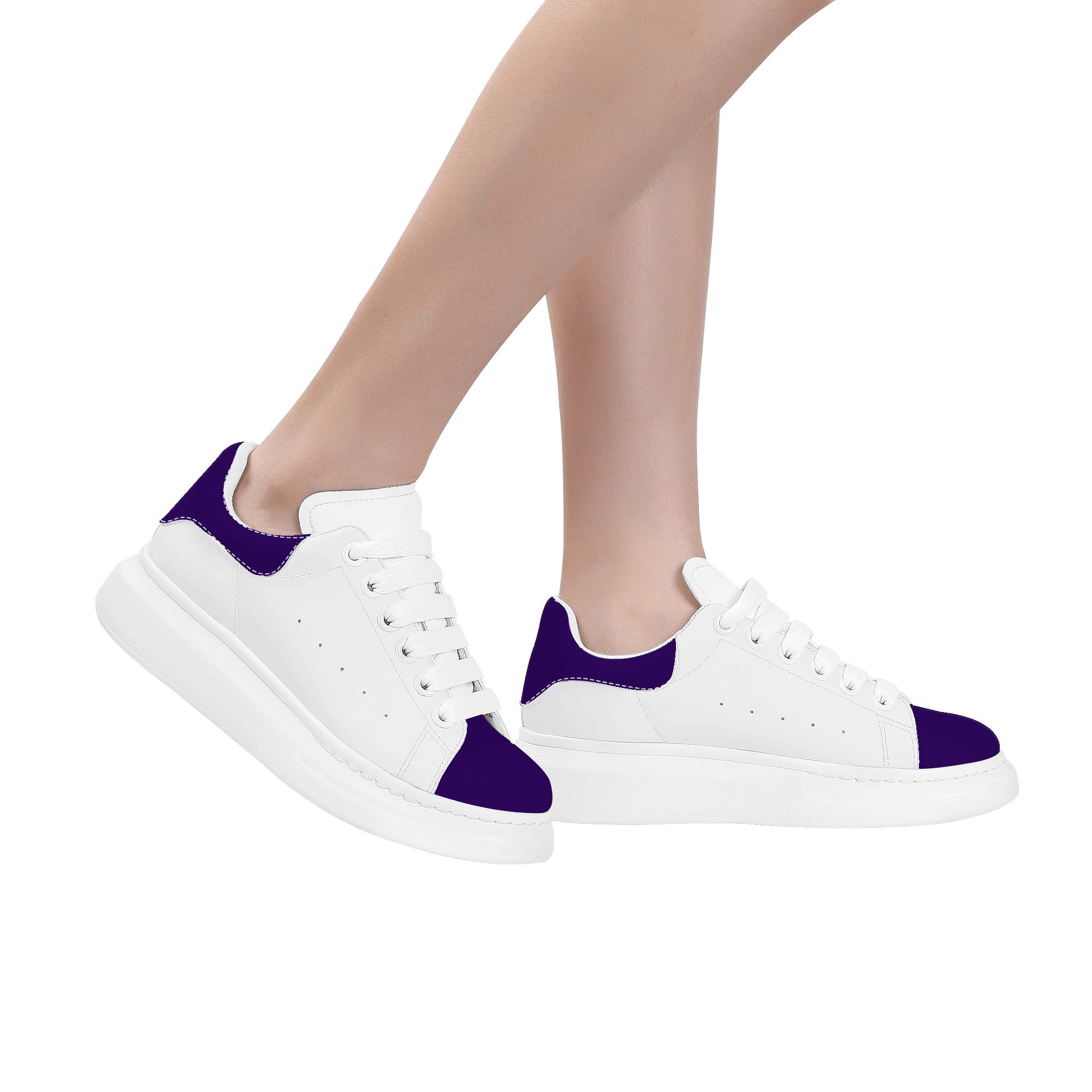 FZ Women's White Tongue Low Top Chunky Shoes - FZwear