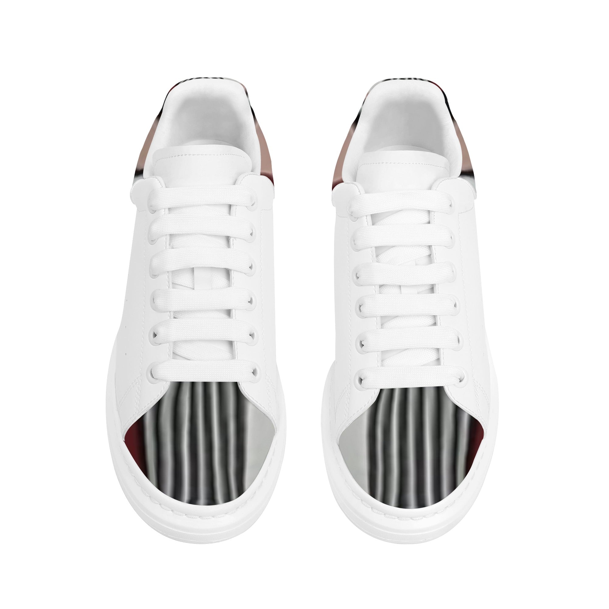 FZ Women's White Tongue Low Top Chunky Shoes - FZwear