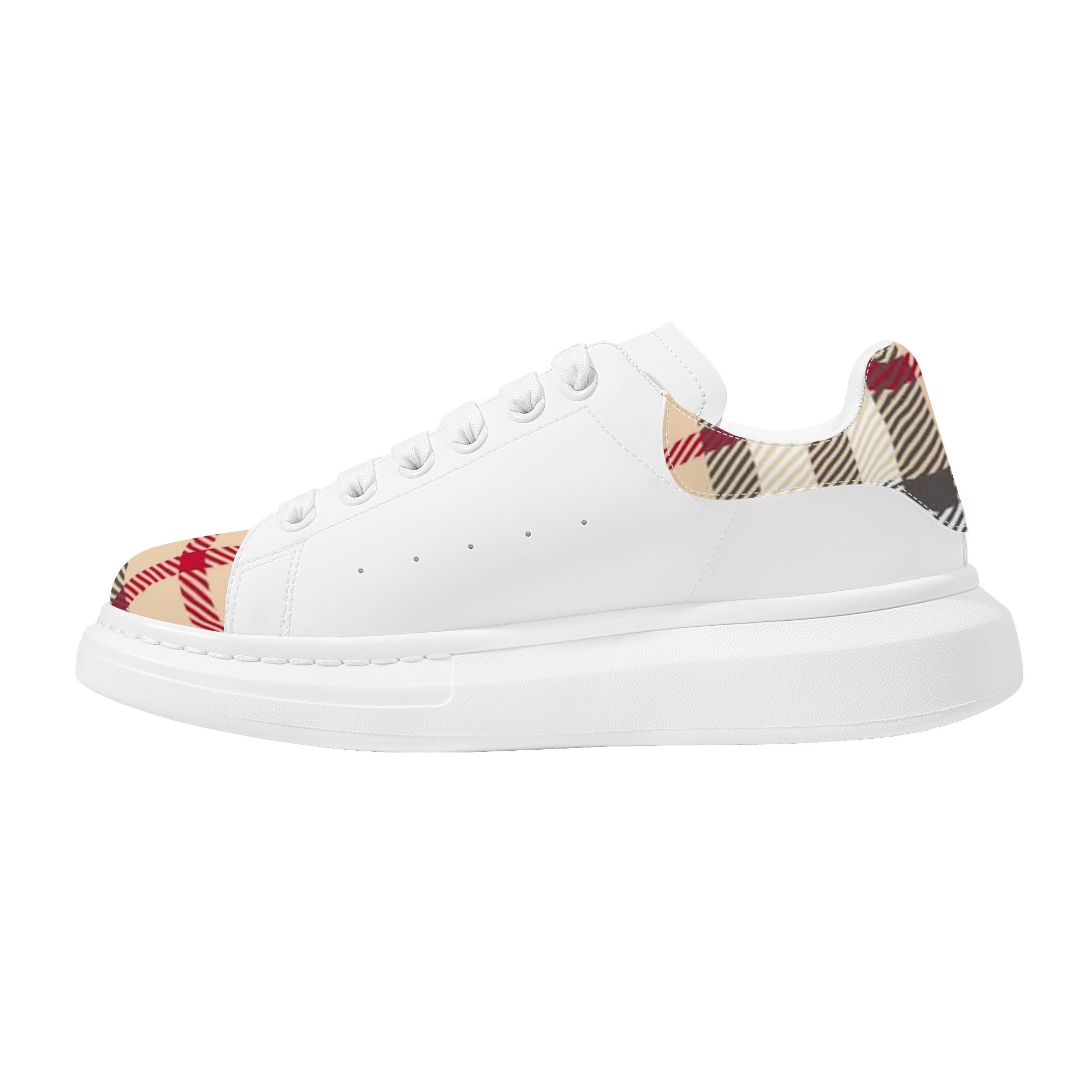 FZ Women's White Tongue Low Top Chunky Shoes - FZwear