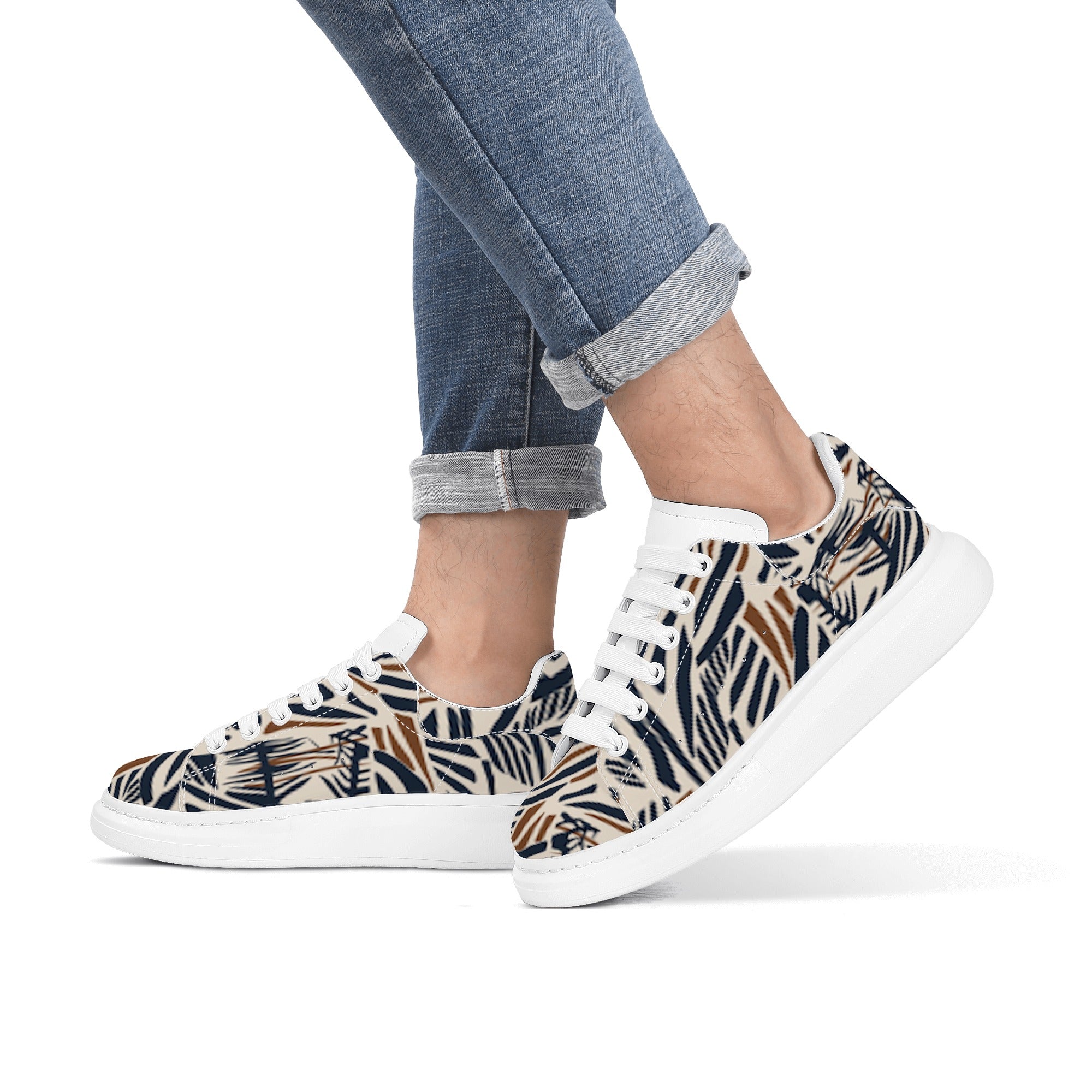 FZ Men's White Tongue Chunky Shoes - FZwear