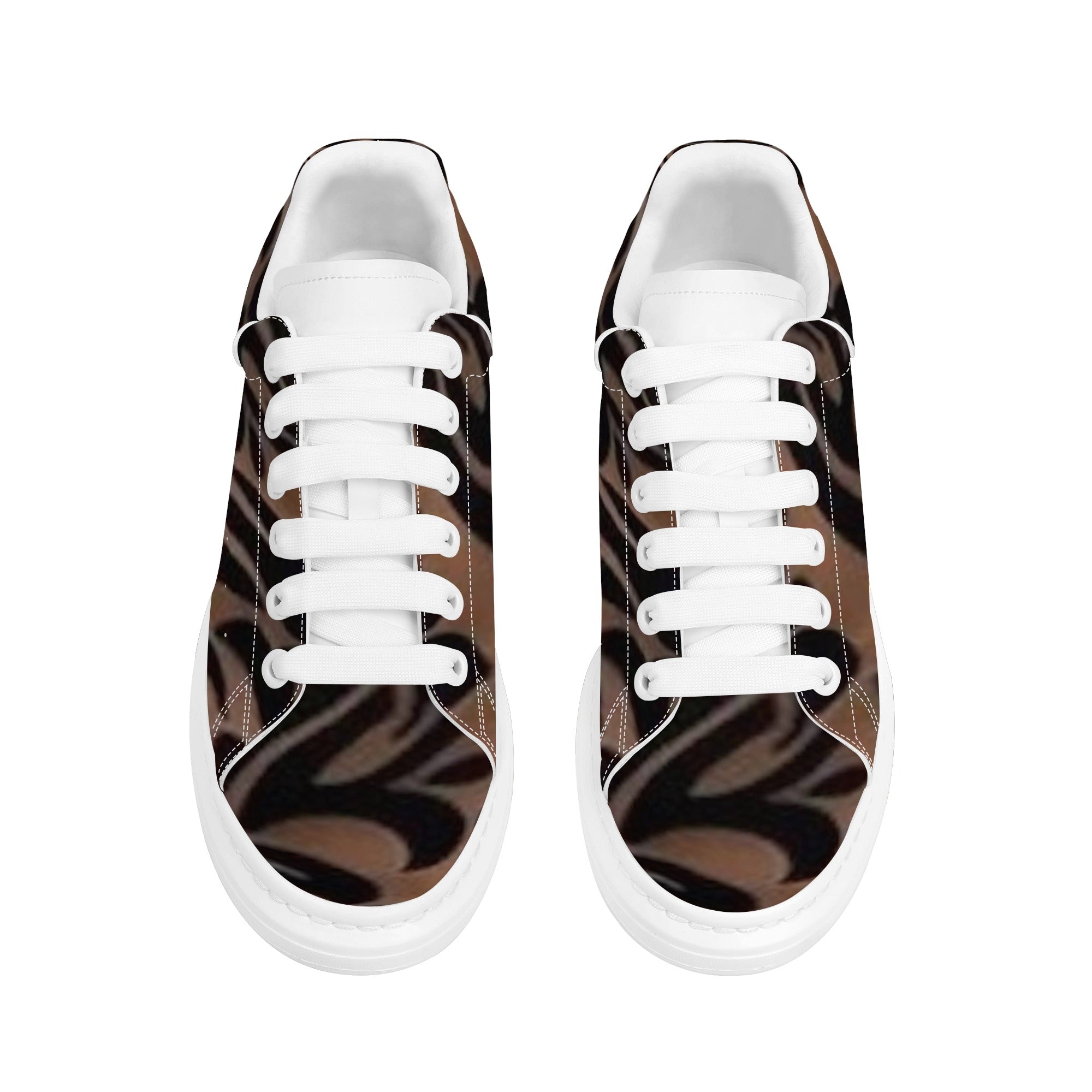 FZ Women's White Tongue Low Top Chunky Shoes - FZwear