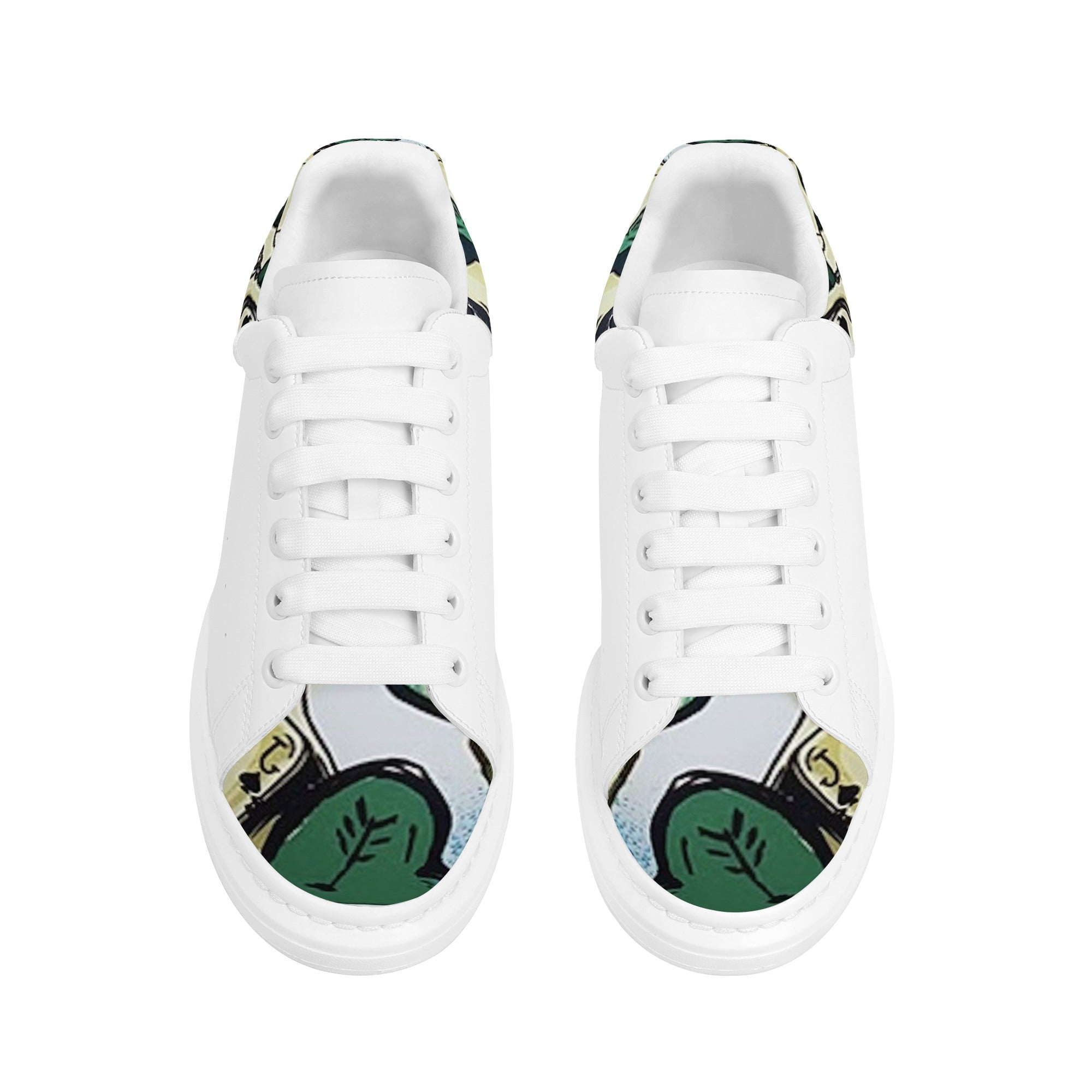 FZ Women's White Tongue Low Top Chunky Shoes - FZwear