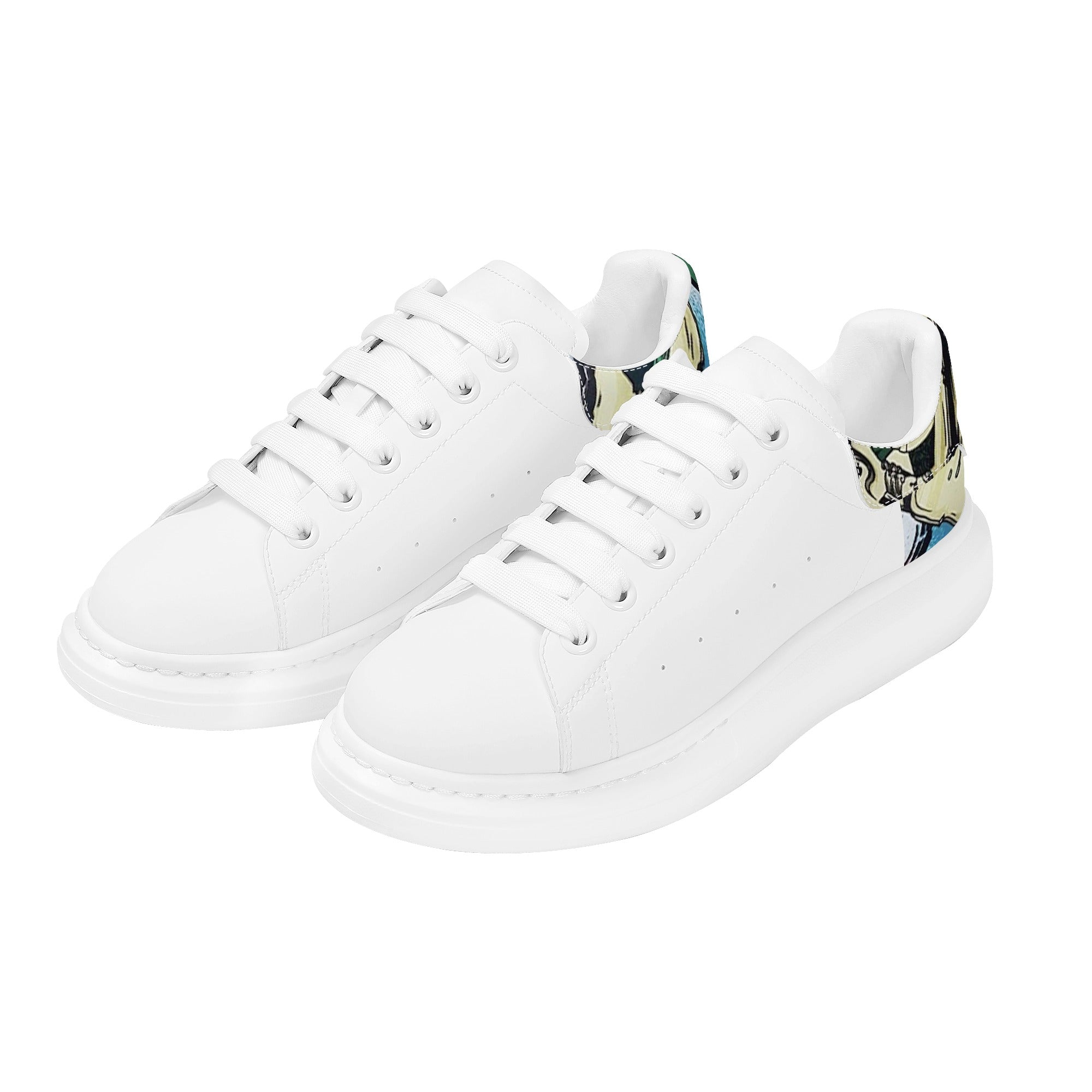 FZ Women's White Tongue Low Top Chunky Shoes - FZwear