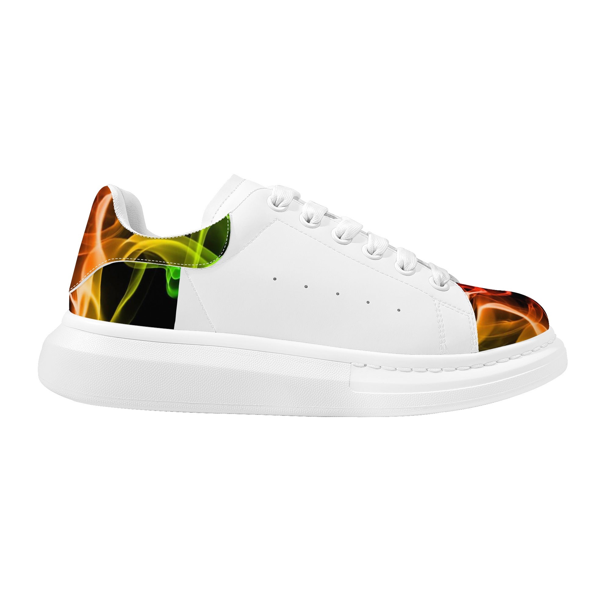 FZ Women's White Tongue Low Top Chunky Shoes - FZwear