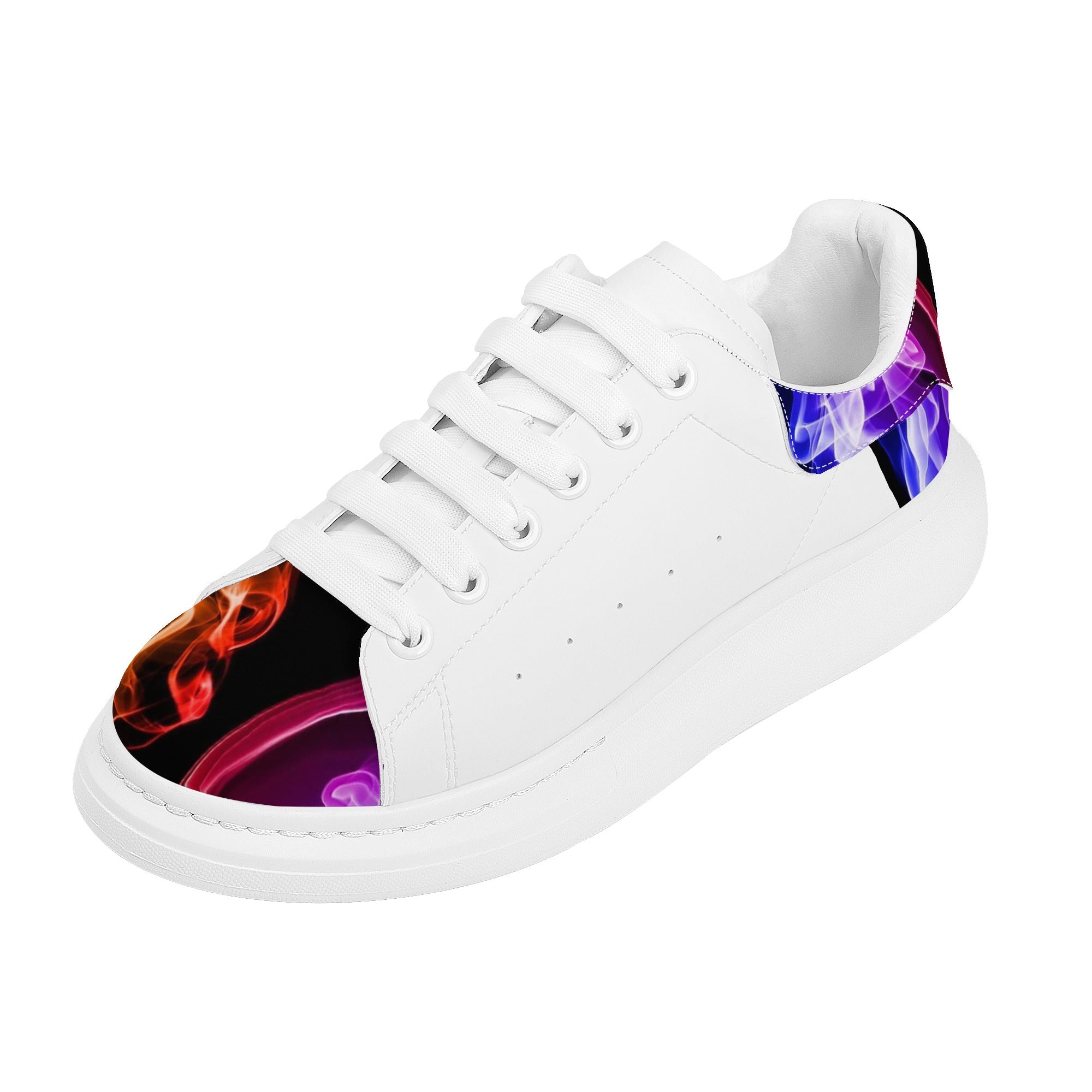 FZ Women's White Tongue Low Top Chunky Shoes - FZwear