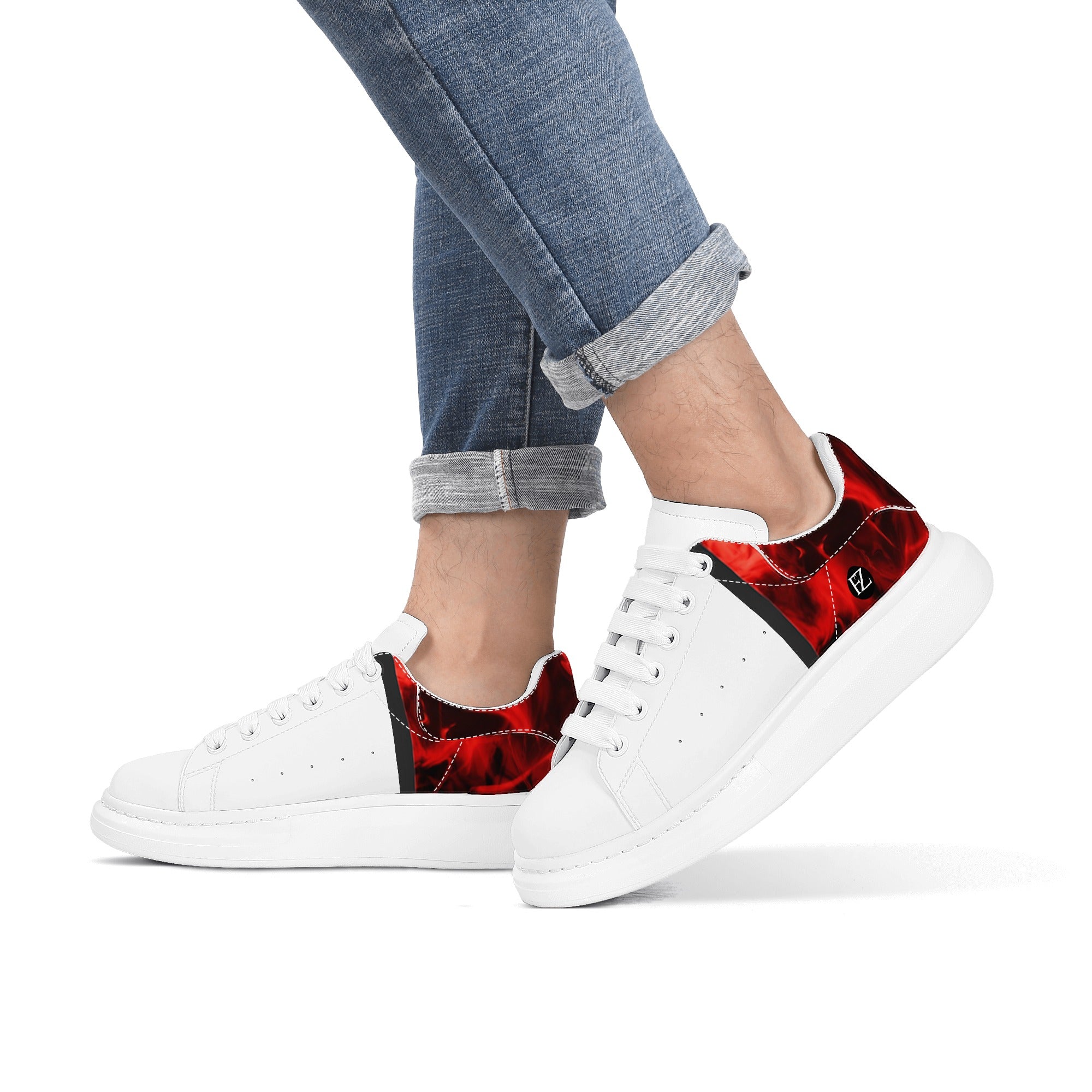 FZ Mens White Tongue Chunky Shoes - FZwear