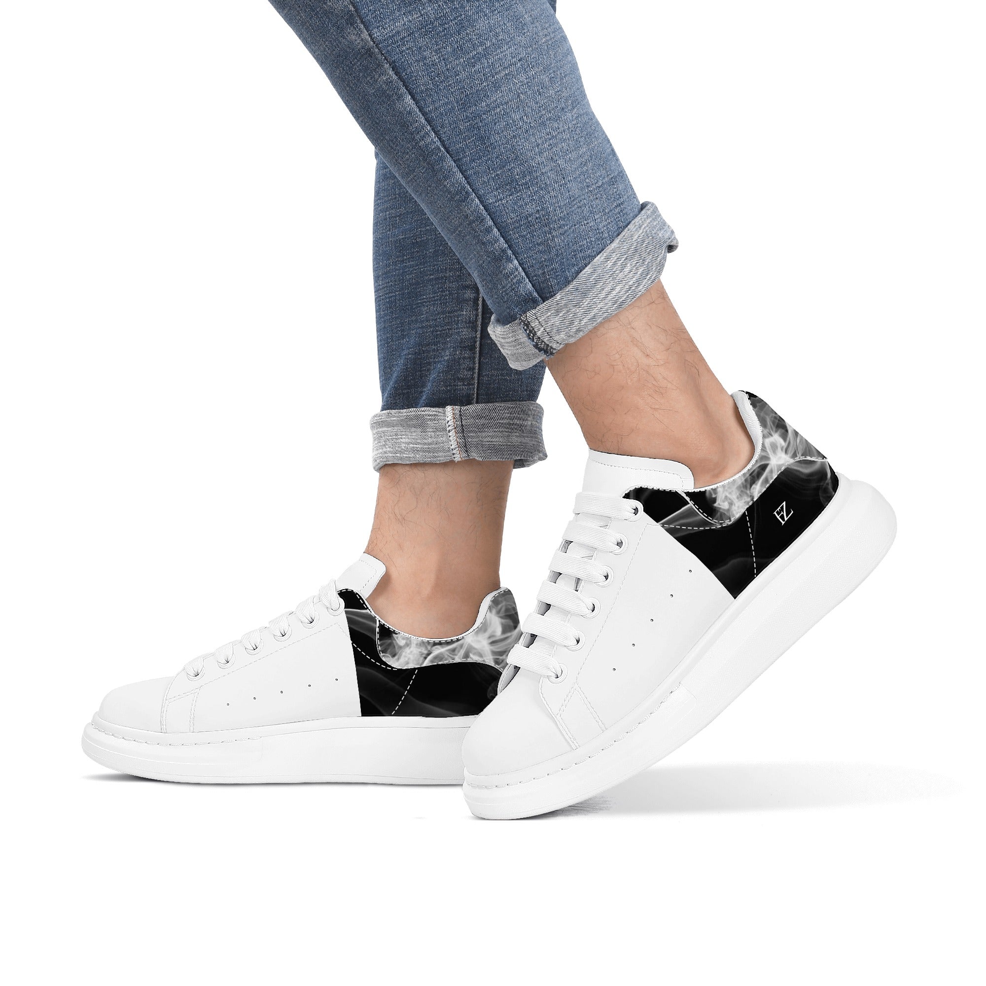 Mens White Low Top Chunky Shoes - FZwear