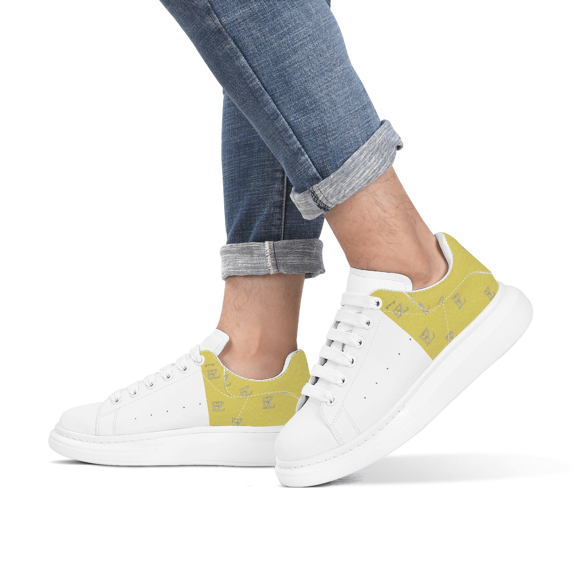 FZ Mens White Tongue Chunky Shoes - FZwear