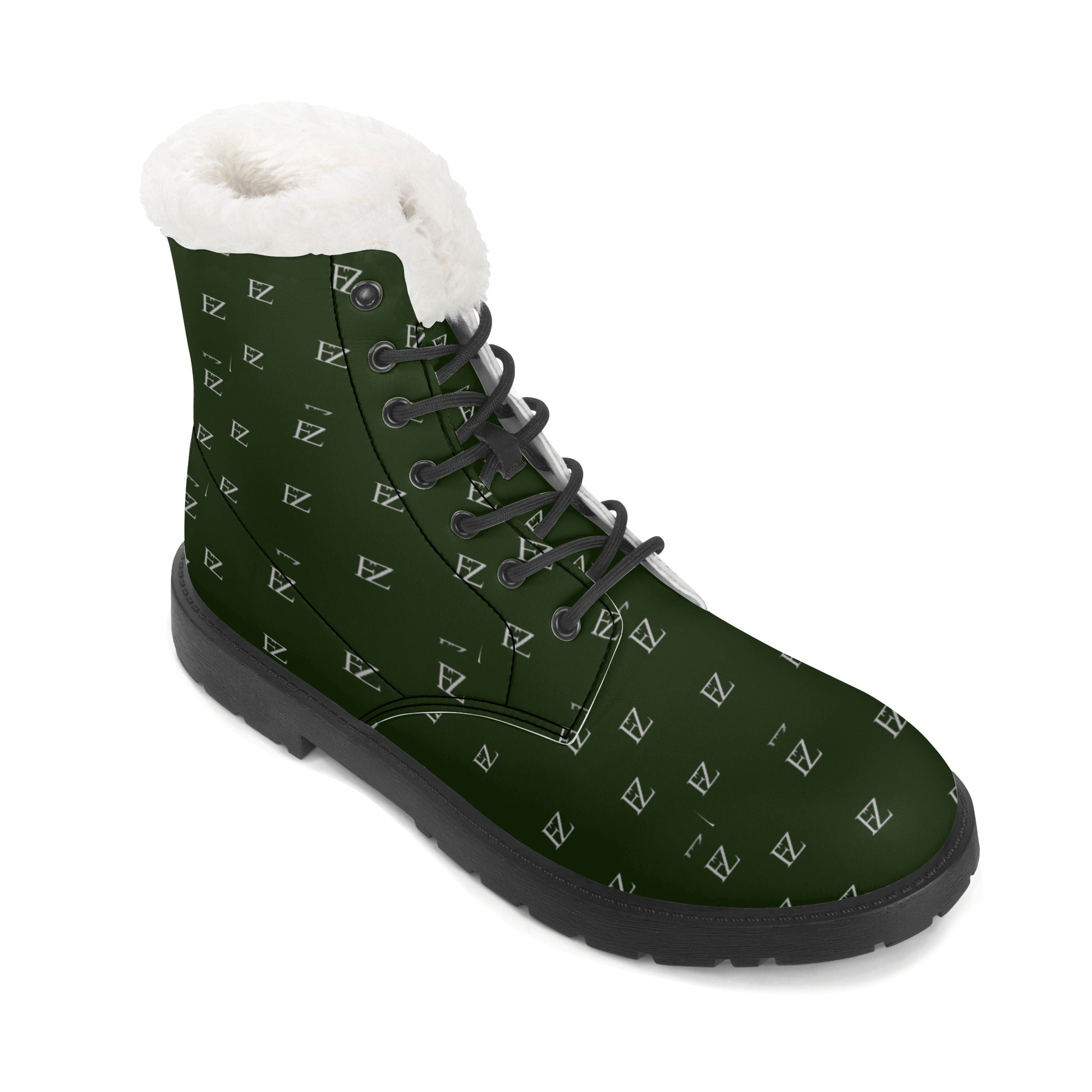FZ Mens Faux Fur Leather Boots - FZwear