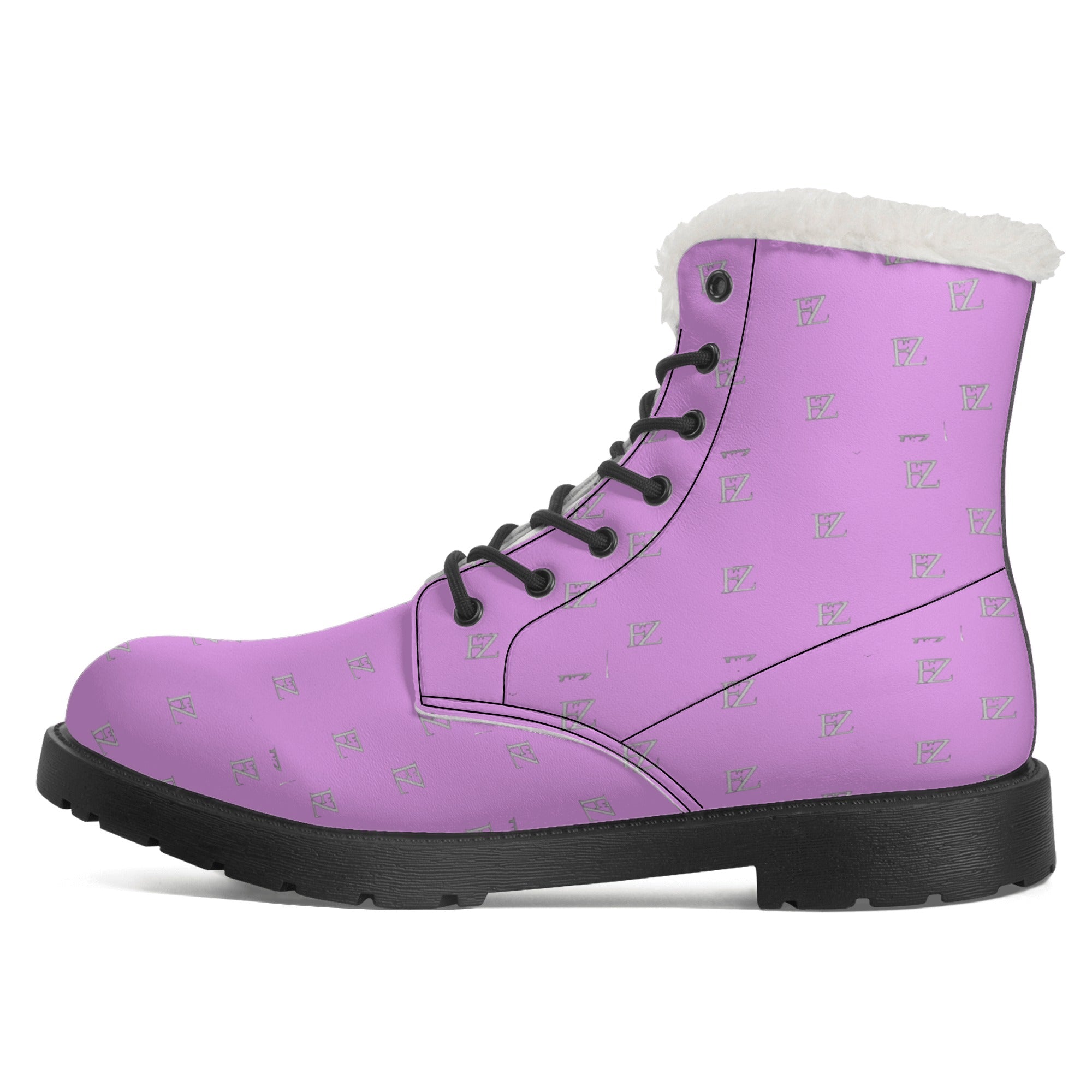 FZ Mens Faux Fur Leather Boots - FZwear