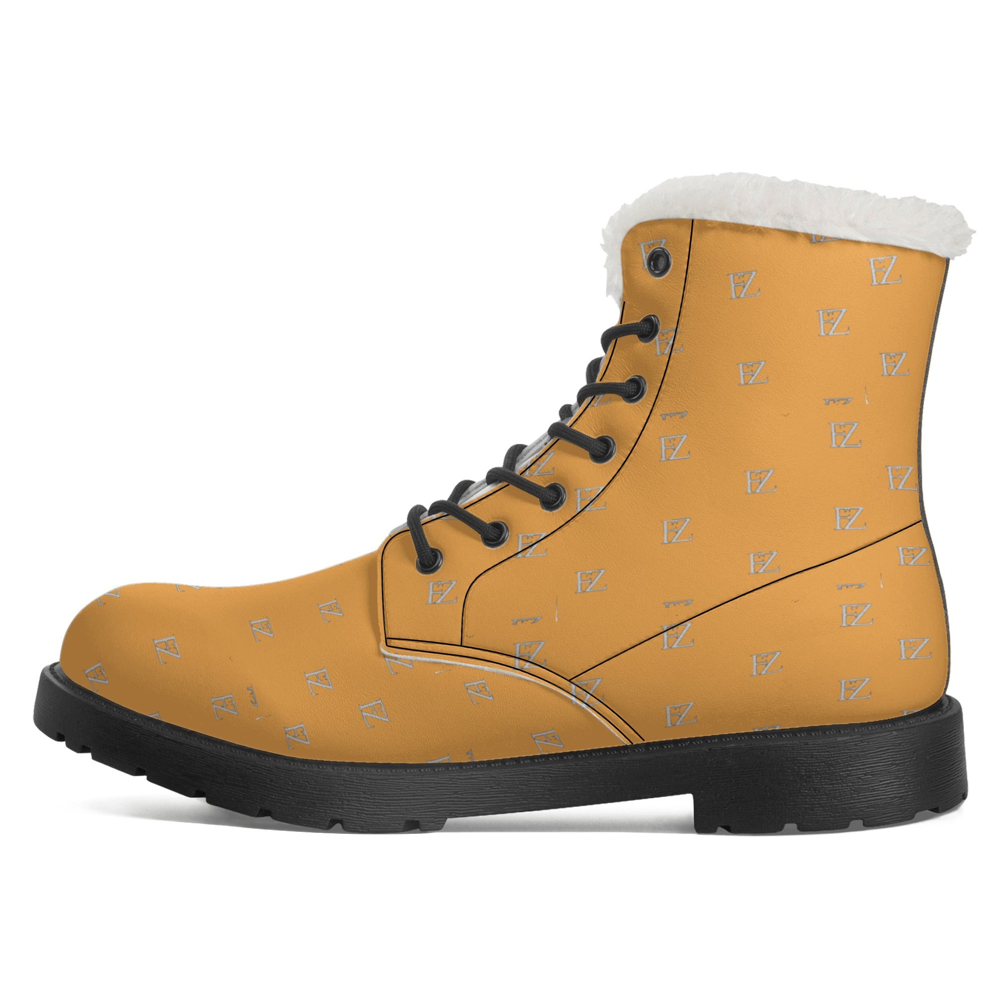 FZ Mens Faux Fur Leather Boots - FZwear