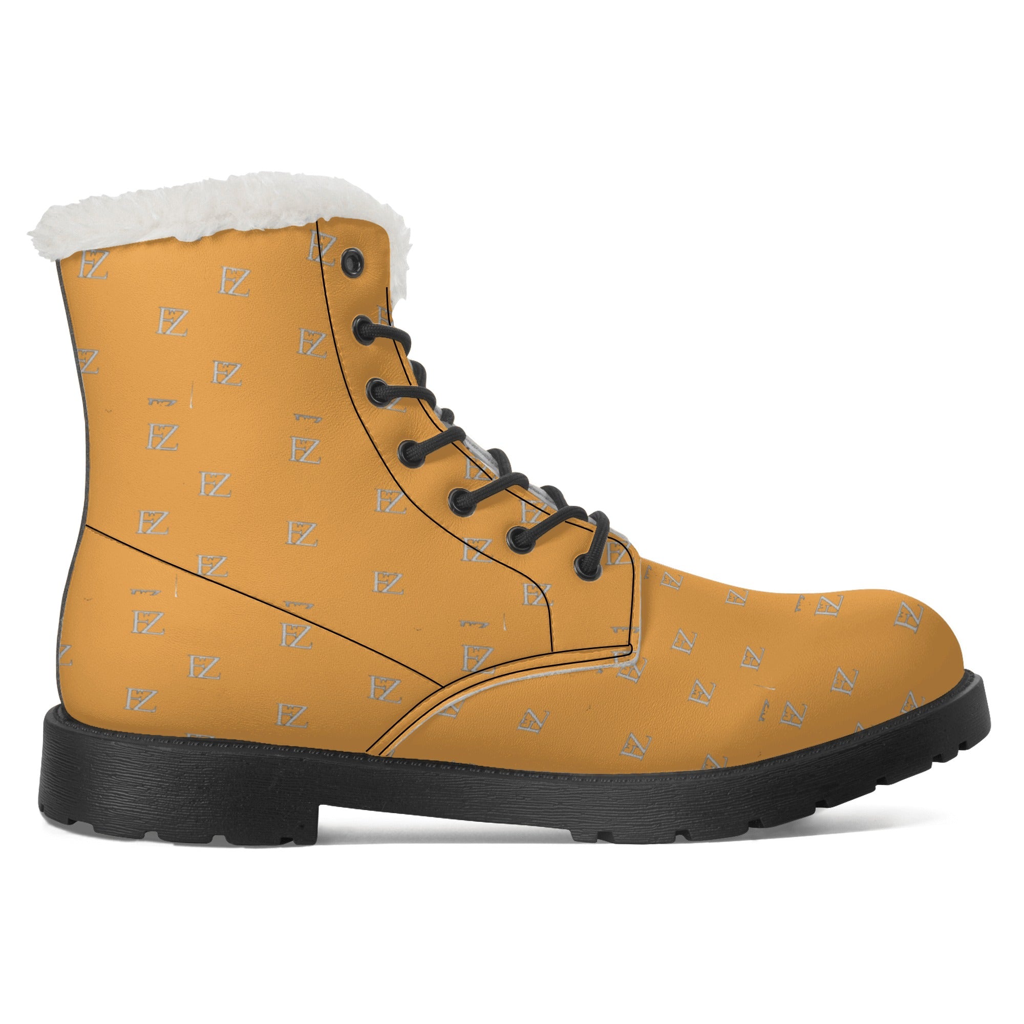 FZ Mens Faux Fur Leather Boots - FZwear