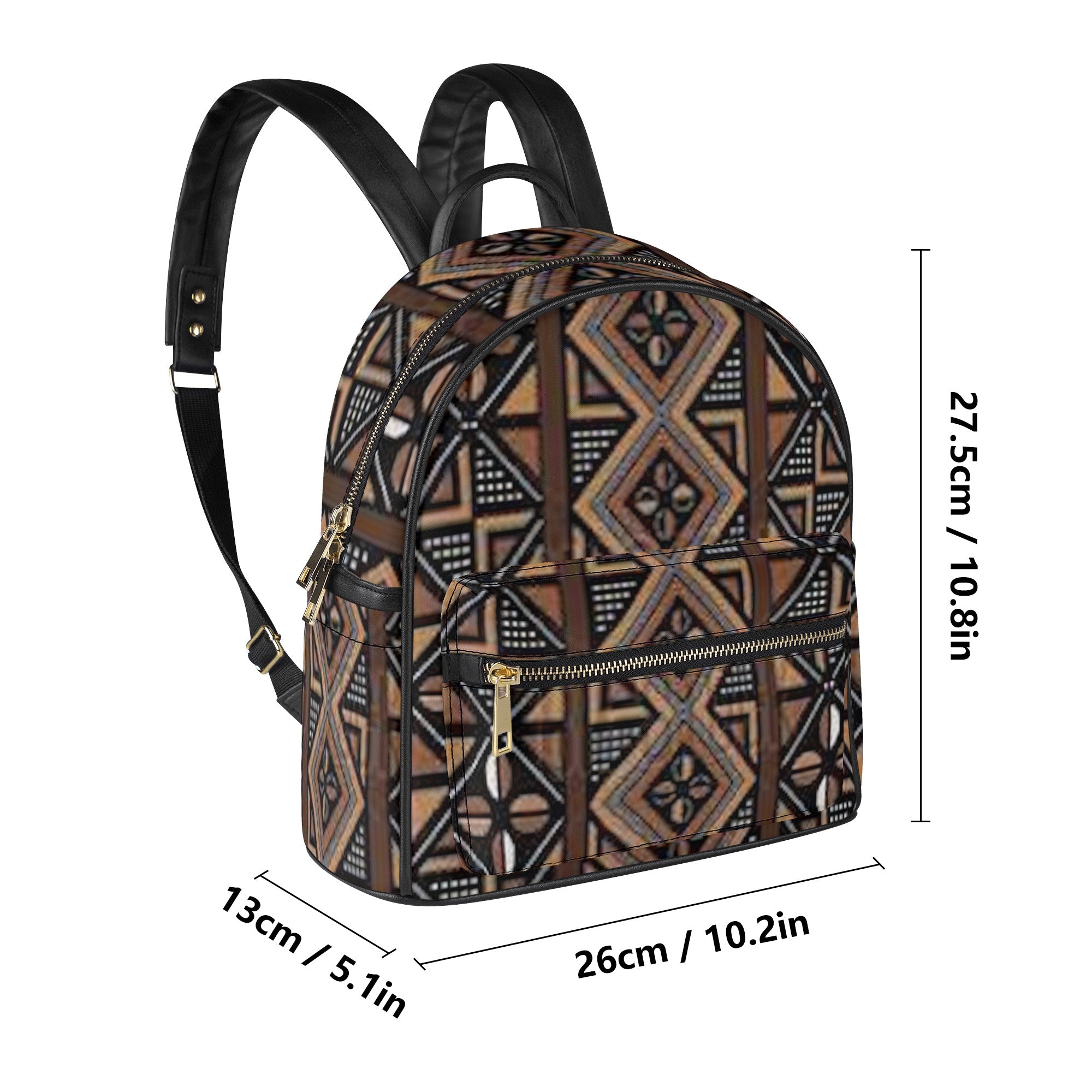 FZ Women's African Print Casual PU Backpack - FZwear