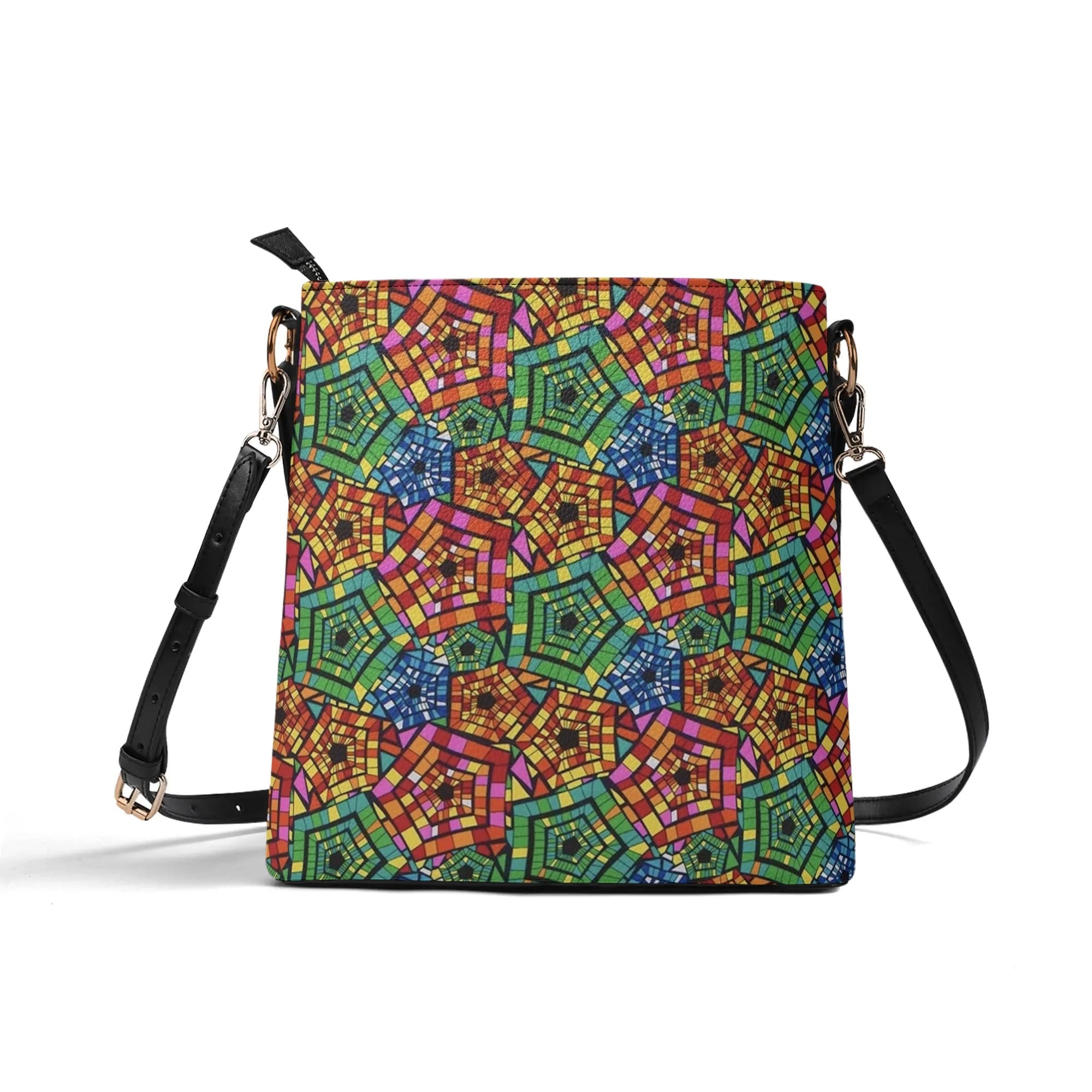 FZ Women's African Print PU Bucket Bag popcustoms