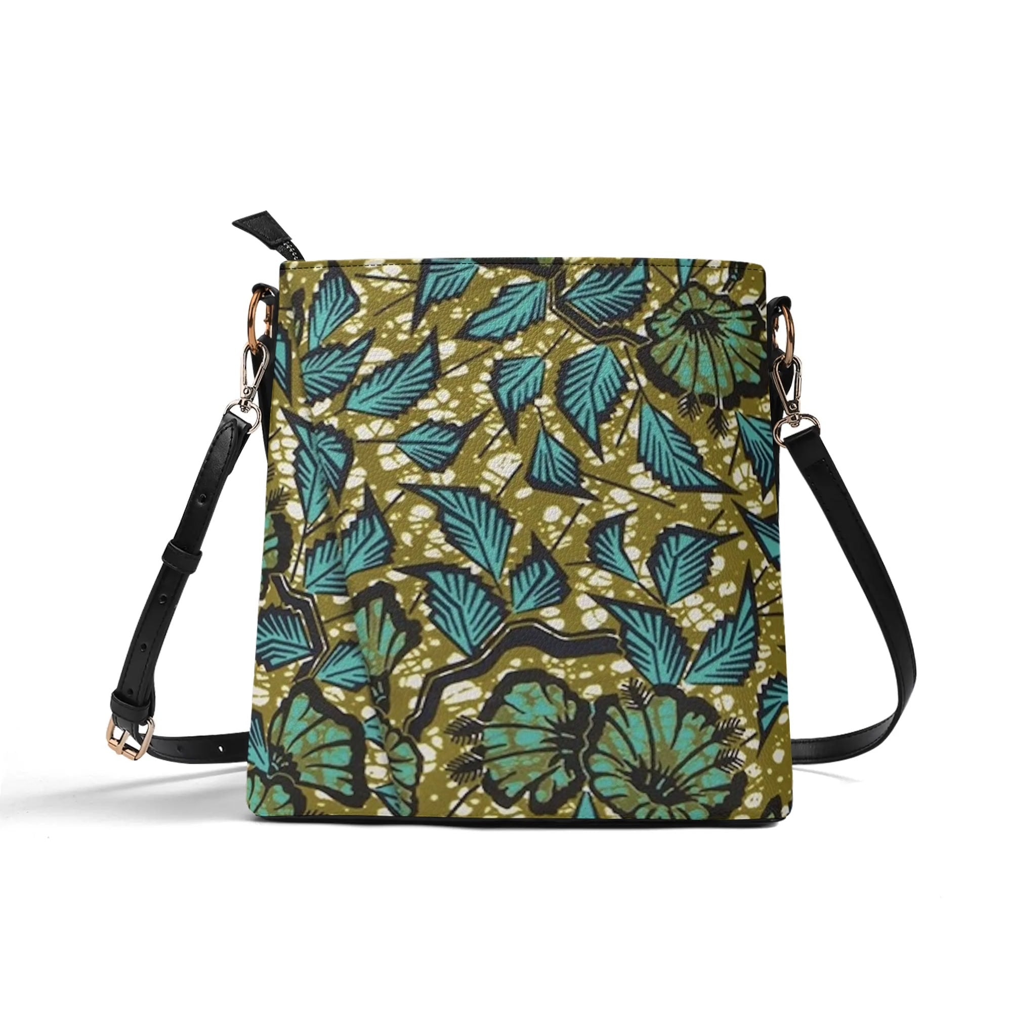 FZ Women's African Print PU Bucket Bag popcustoms
