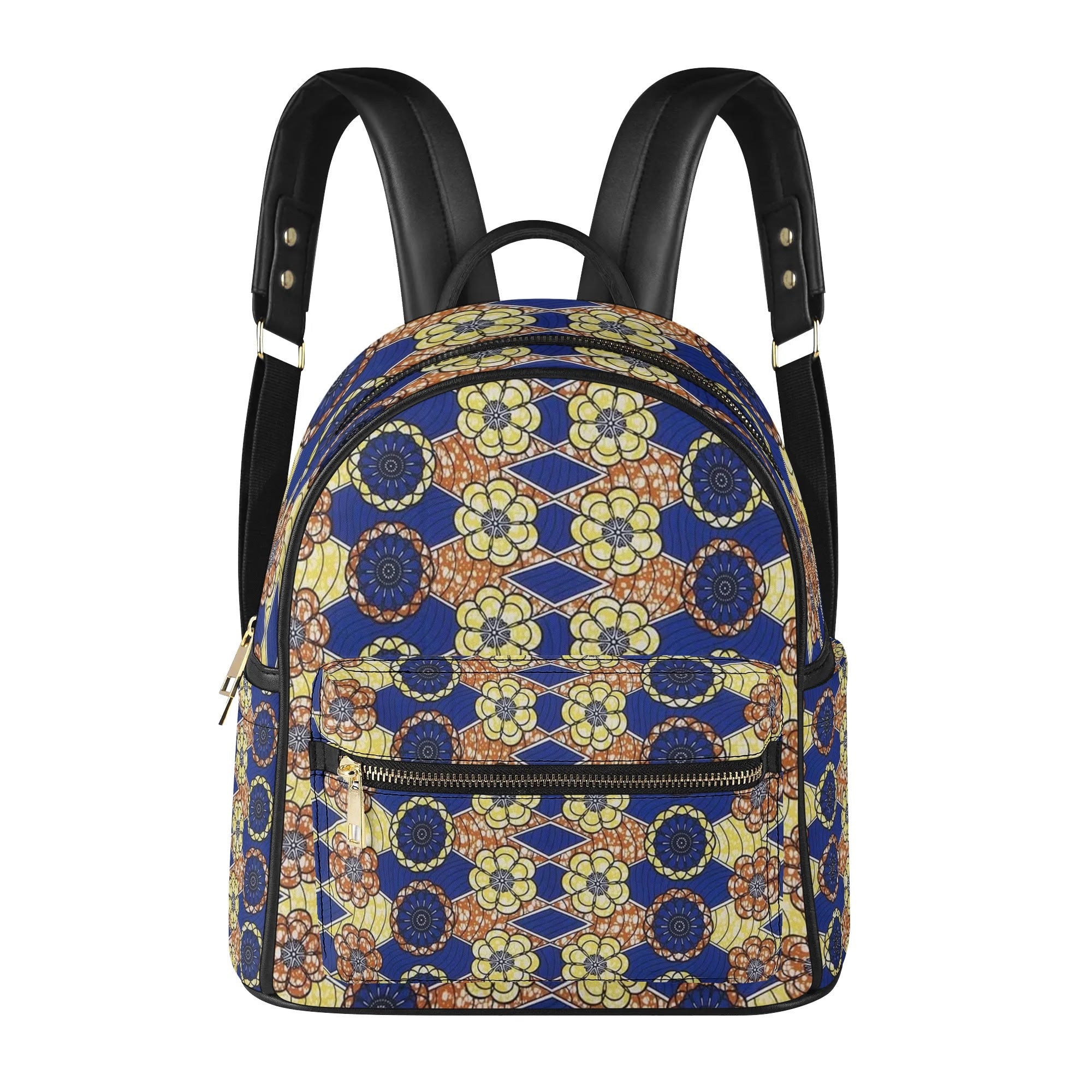 FZ AFRICAN PRINT PU Leather Backpack popcustoms