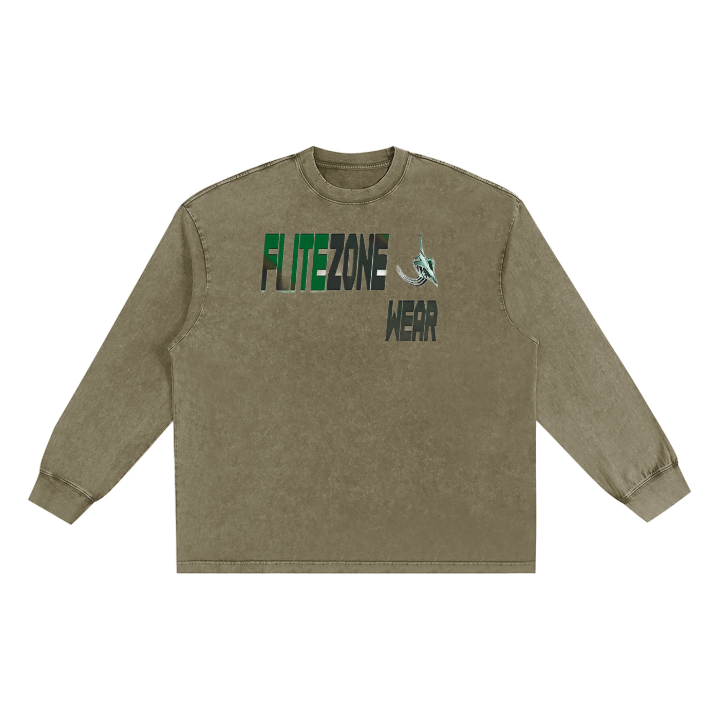FZ Unisex Snow Washed Long Sleeve Oversize Tee