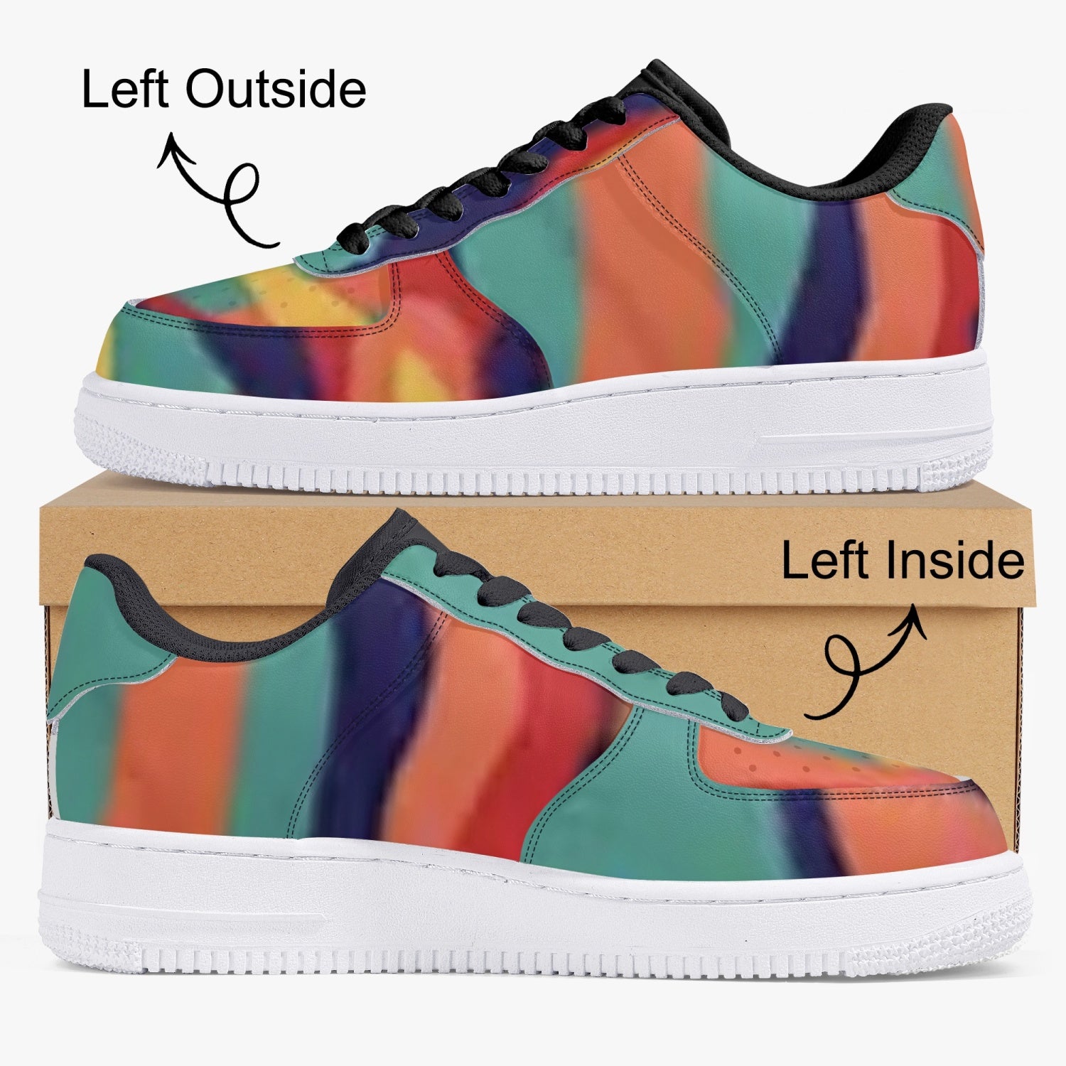 FZ Unisex Low-Top Leather Sports Sneakers - FZwear