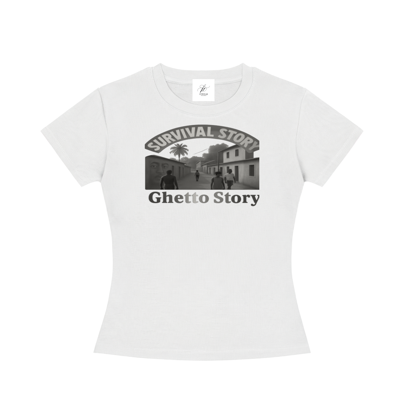 FZ Women's Slim Fit Ghetto Crewneck Tee