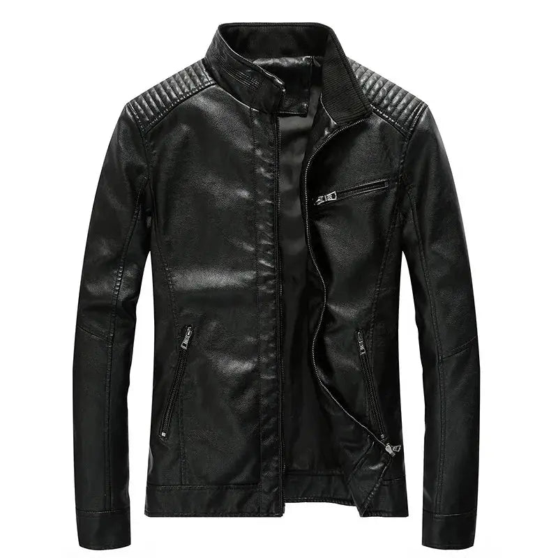 2023 Mens PU Leather Jacket Fleece and Thicken Male Coats Motorcycle Clothing Men Warm Mens Streetwear Pilot Leather Jacket FZwear