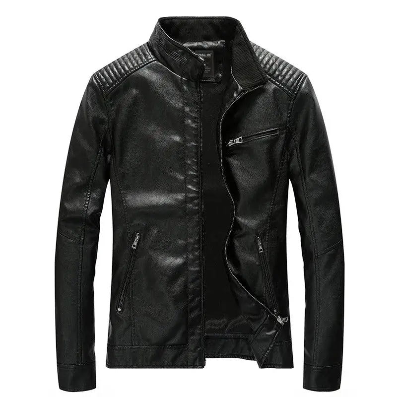 2023 Mens PU Leather Jacket Fleece and Thicken Male Coats Motorcycle Clothing Men Warm Mens Streetwear Pilot Leather Jacket FZwear