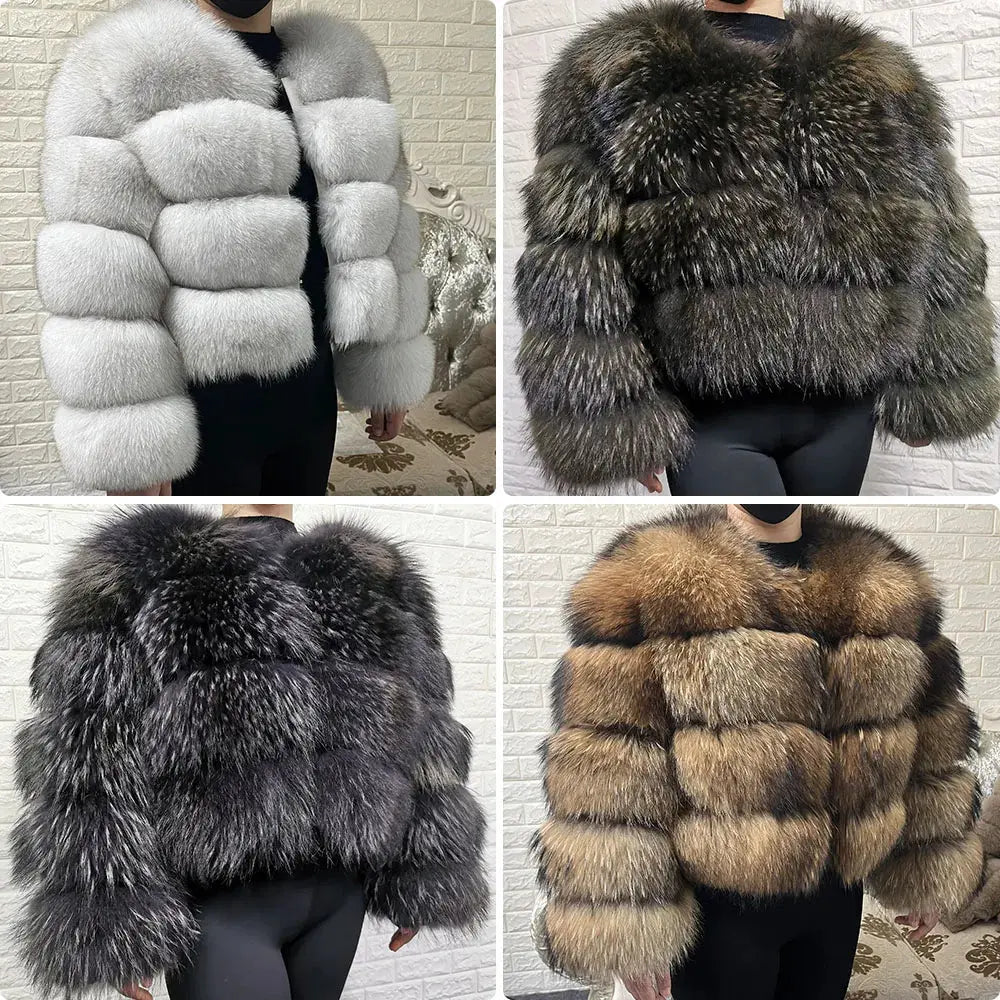 2024 trend natural fur real fur coat women's jacke Leather Woman clothing new outerwears Female Vest FZwear