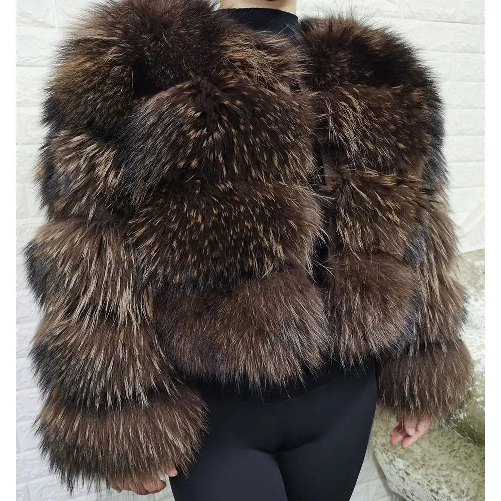 2024 trend natural fur real fur coat women's jacke Leather Woman clothing new outerwears Female Vest FZwear