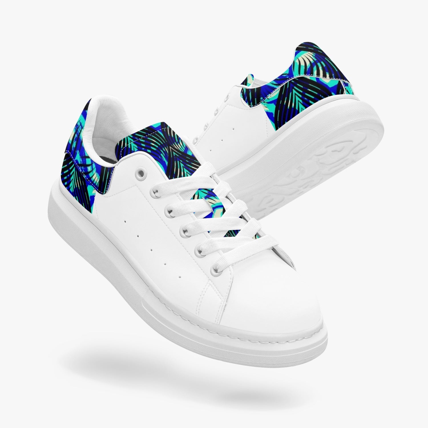 FZ Unisex African Print Leather Oversized Sneakers - FZwear