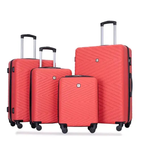 FZ Travelhouse Rotating Wheels with TSA Lock 4-Piece ABS Suitcase