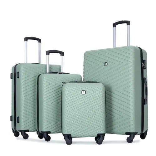 FZ Travelhouse Rotating Wheels with TSA Lock 4-Piece ABS Suitcase