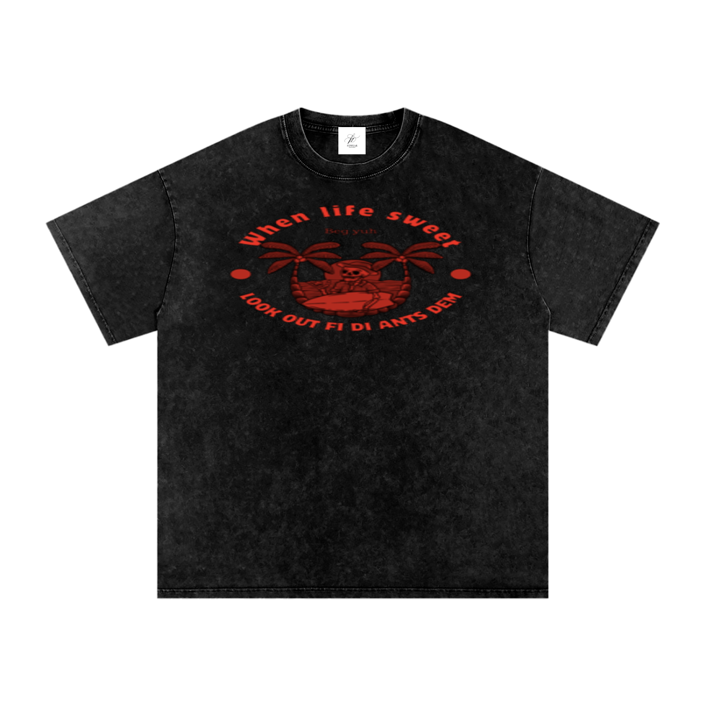 FZ Unisex Snow Washed Oversized Cotton Tee