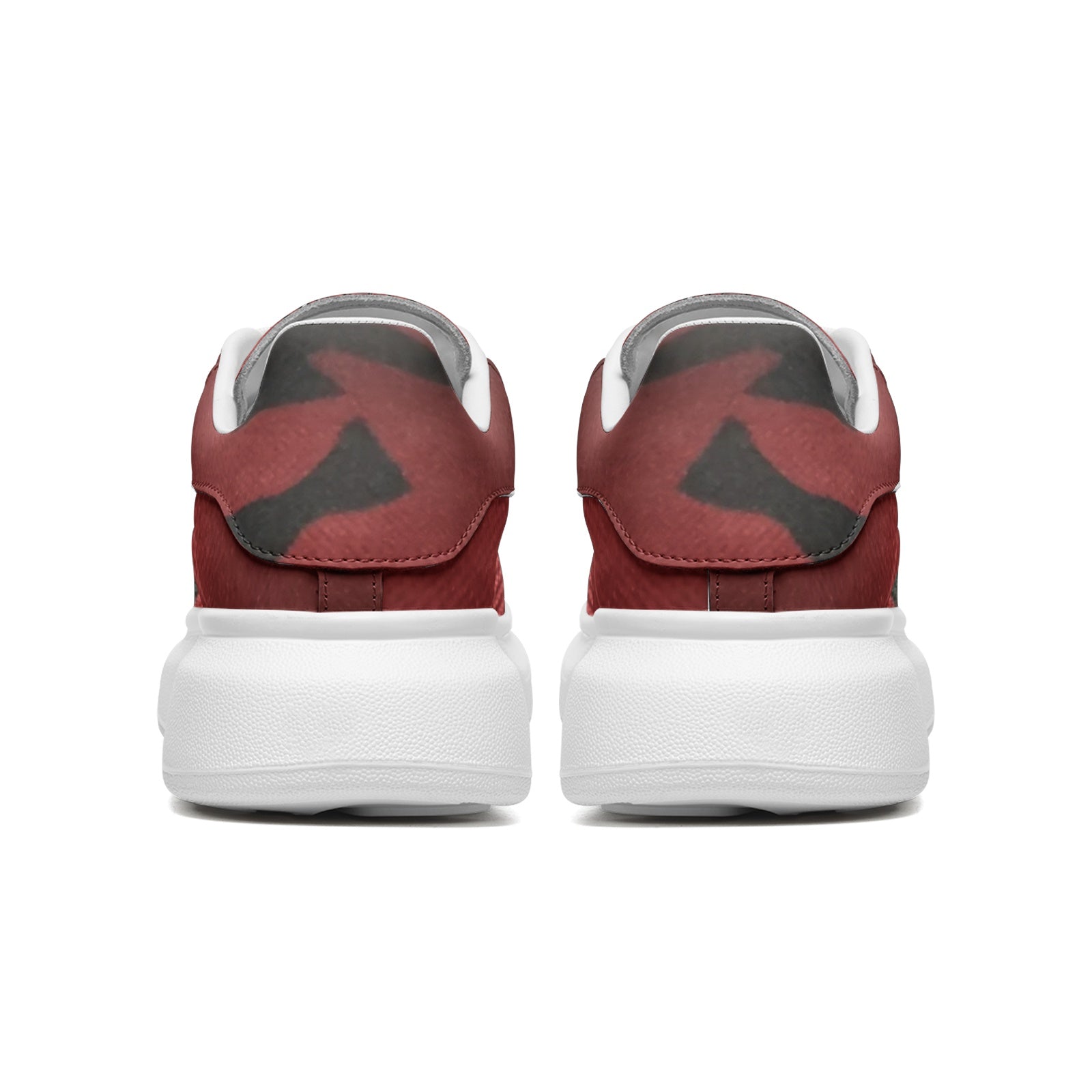 FZ Unisex Non Slip Lace Up Faux Leather Sneakers