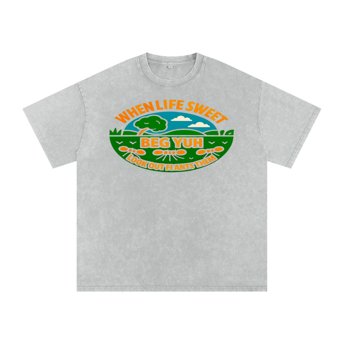 FZ Unisex Acid Wash Oversize Tee
