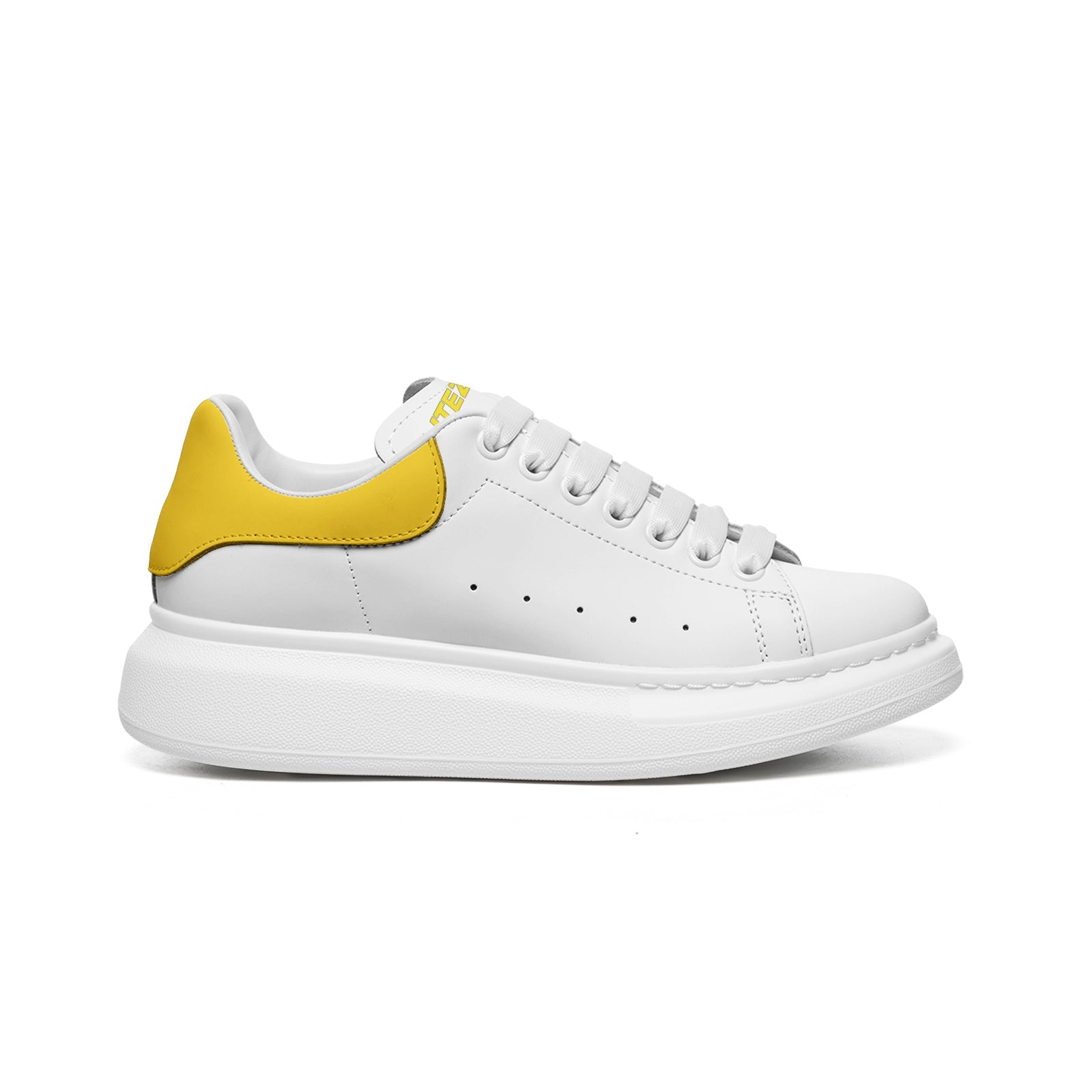 FZ Unisex Non Slip Lace Up Faux Leather Sneakers
