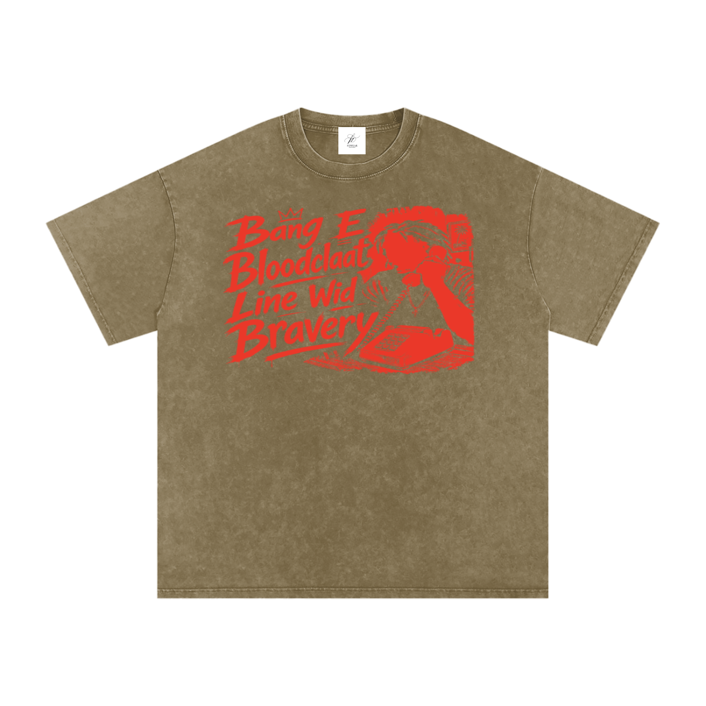 FZ Unisex Snow Washed Oversized Banga Cotton Tee