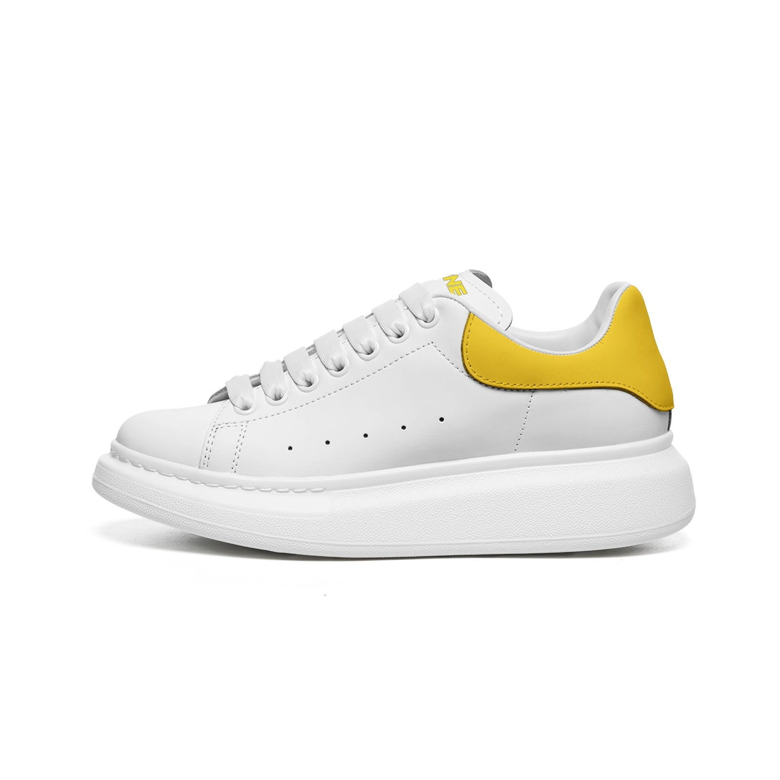 FZ Unisex Non Slip Lace Up Faux Leather Sneakers